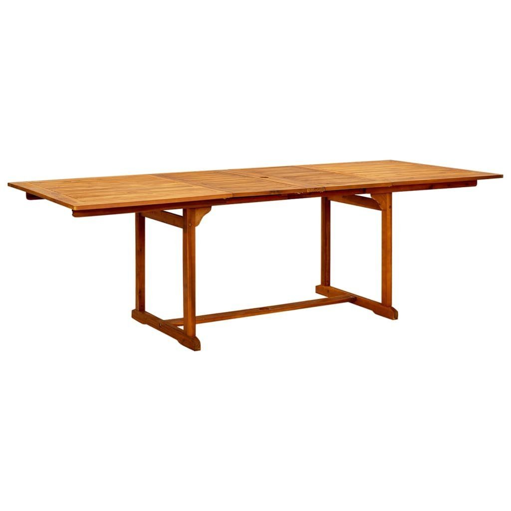 Gartentisch 240 x 100 x 75 cm Garten-Esstisch 160-240x100x75 cm Massivholz Akazie