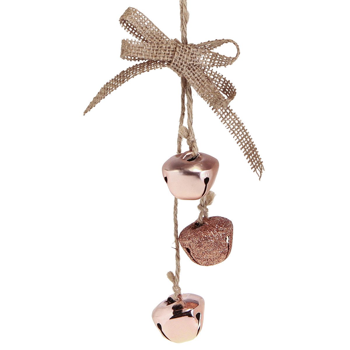 Florists Products Christbaumschmuck Weihnachtsglöckchen Kupfer Rosa Christbaumschmuck Ø3,5cm 3er, 3 Stück