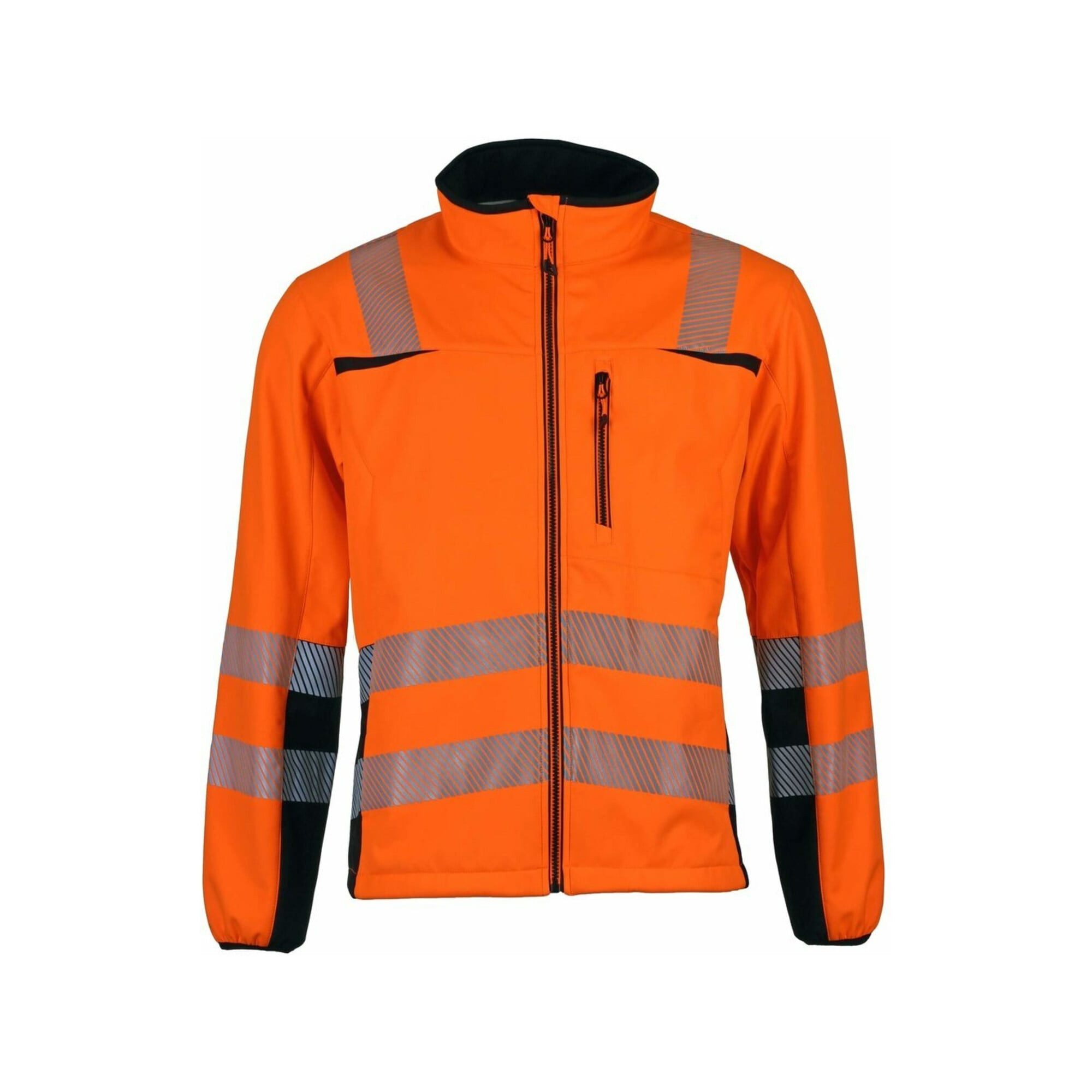 ASATEX Warnweste Warnschutz-Softshelljacke Prevent® Trendline Gr.XL orange/schwarz
