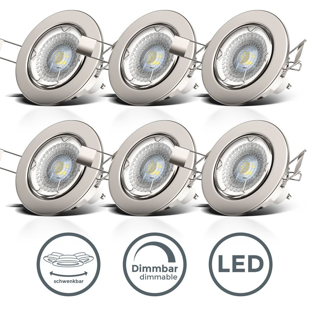 B.K.Licht LED Einbaustrahler 6er SET Einbauleuchten günstig online kaufen