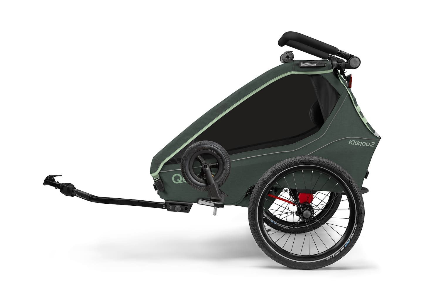 Qeridoo Fahrradkinderanhänger Kidgoo1 (2 Kinder), ab 6 Monate-ca. 5 Jahre, zwei Kinder, Fahrradanhänger, Buggy, Jogger