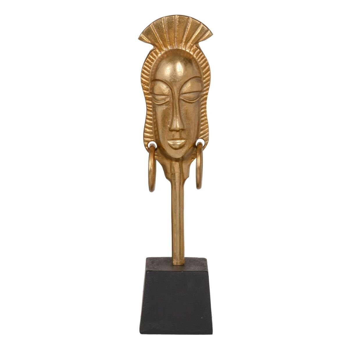 Bigbuy Dekoobjekt Deko-Figur 11 x 10,5 x 46 cm Schwarz Gold Afrikanerin