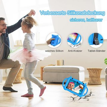 Semeakoko Tablet (7", 32 GB, Android 12, 2,4G, Kinder Tablet im Quad Core 1,6 GHz Kleinkind mit Stoßfestem Gehäuse)