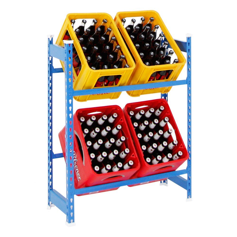 PROREGAL® Flaschenregal Getränkekistenregal CAMEL 100x80x30cm Blau, günstig online kaufen