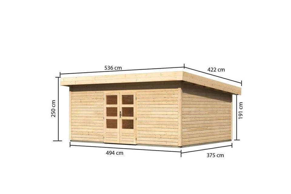 Karibu Gartenhaus Karibu Woodfeeling Gartenhaus Northeim 6, BxT: 490x369 cm