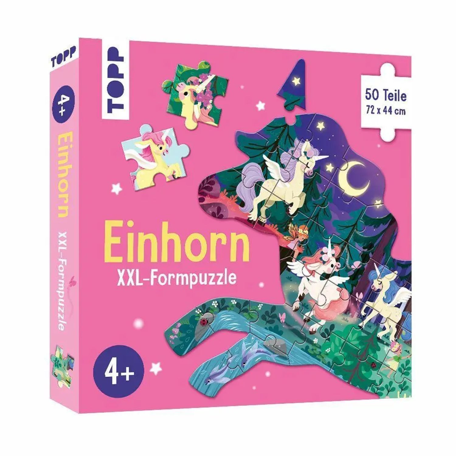 frechverlag Puzzle Einhorn XXL-Formpuzzle, 50 Puzzleteile