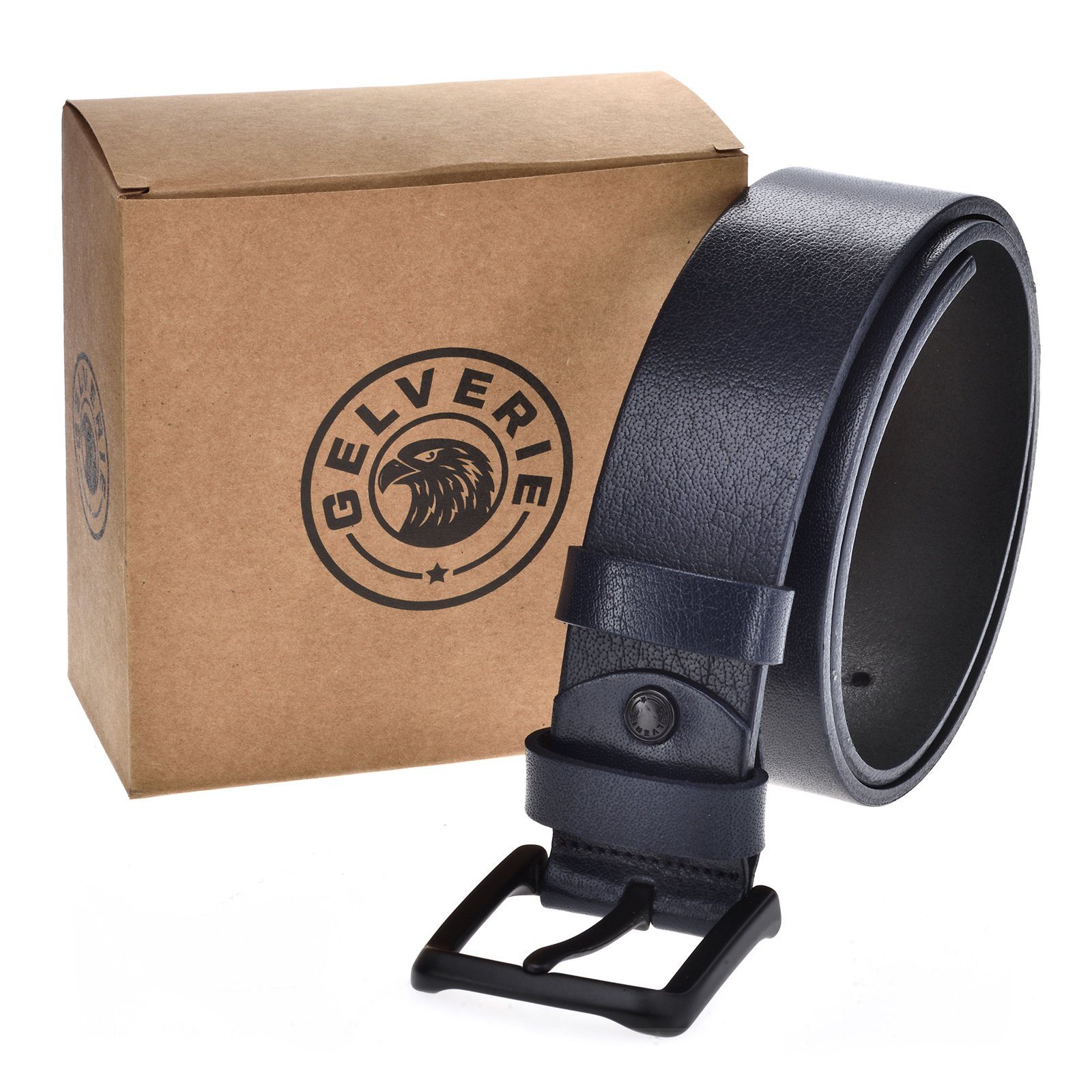 Gelverie Ledergürtel Herren Ledergürtel Schwarz GG-102 günstig online kaufen