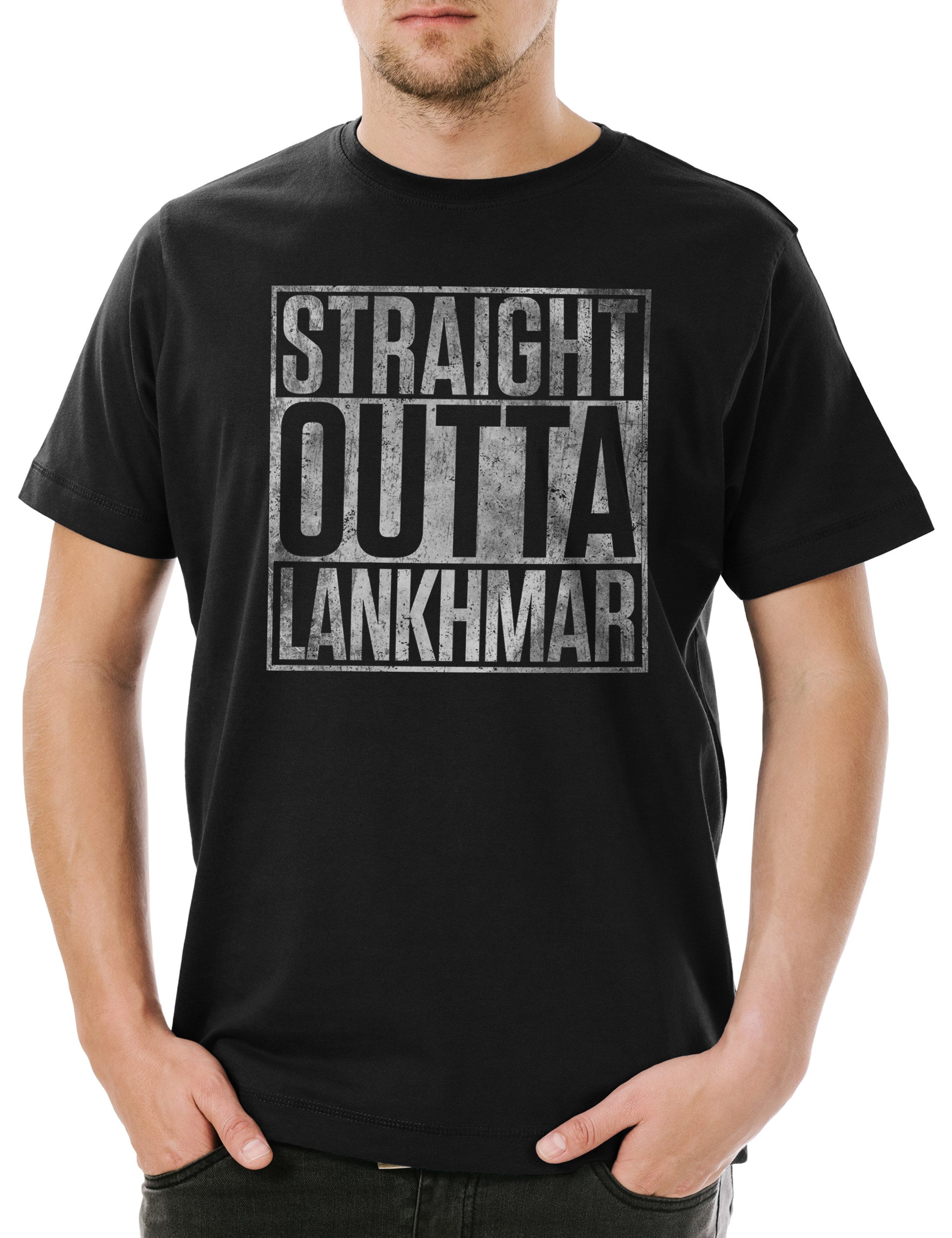 Print-Shirt Straight Outta Lankhma Herren T-Shirt Fafhrd And The Fun TV Gray
