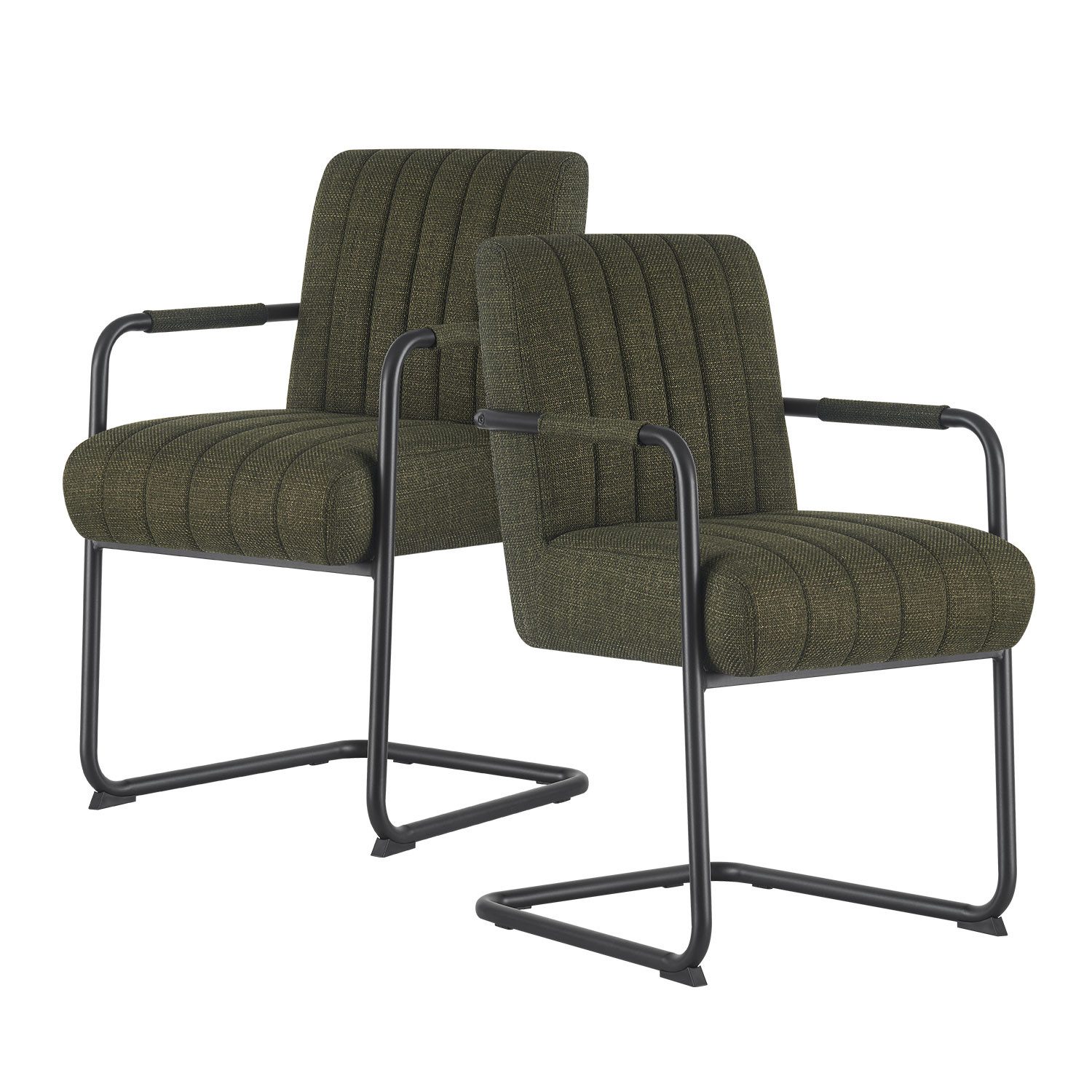 DUBI Möbel Freischwinger BEN, Besucherstuhl, Konferenzstuhl mit Federkernpo günstig online kaufen