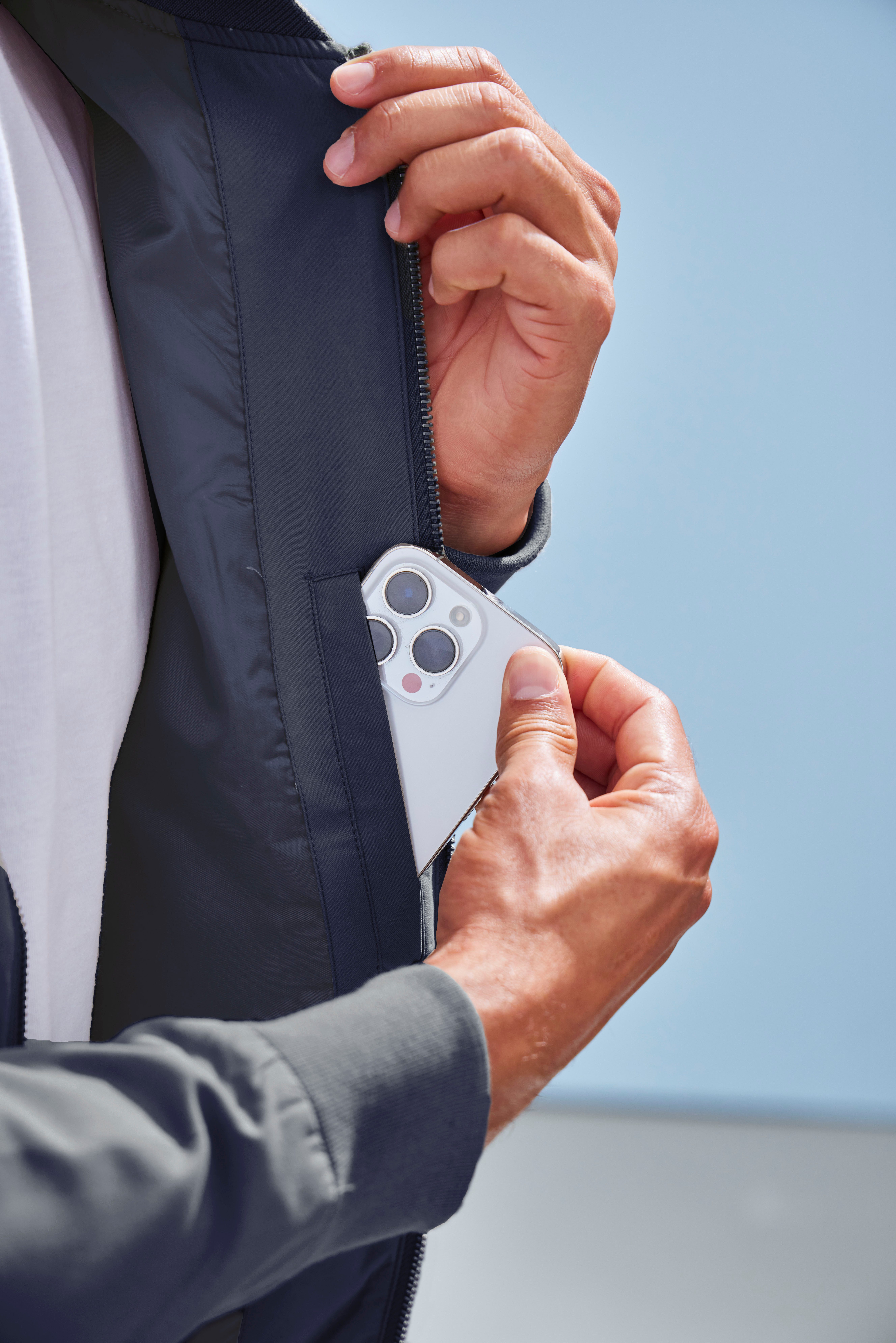 John Devin Bomberjacke / Blouson mit Rippkragen, Pilotenjacke / Übergangsjacke mit Innentasche, regular fit