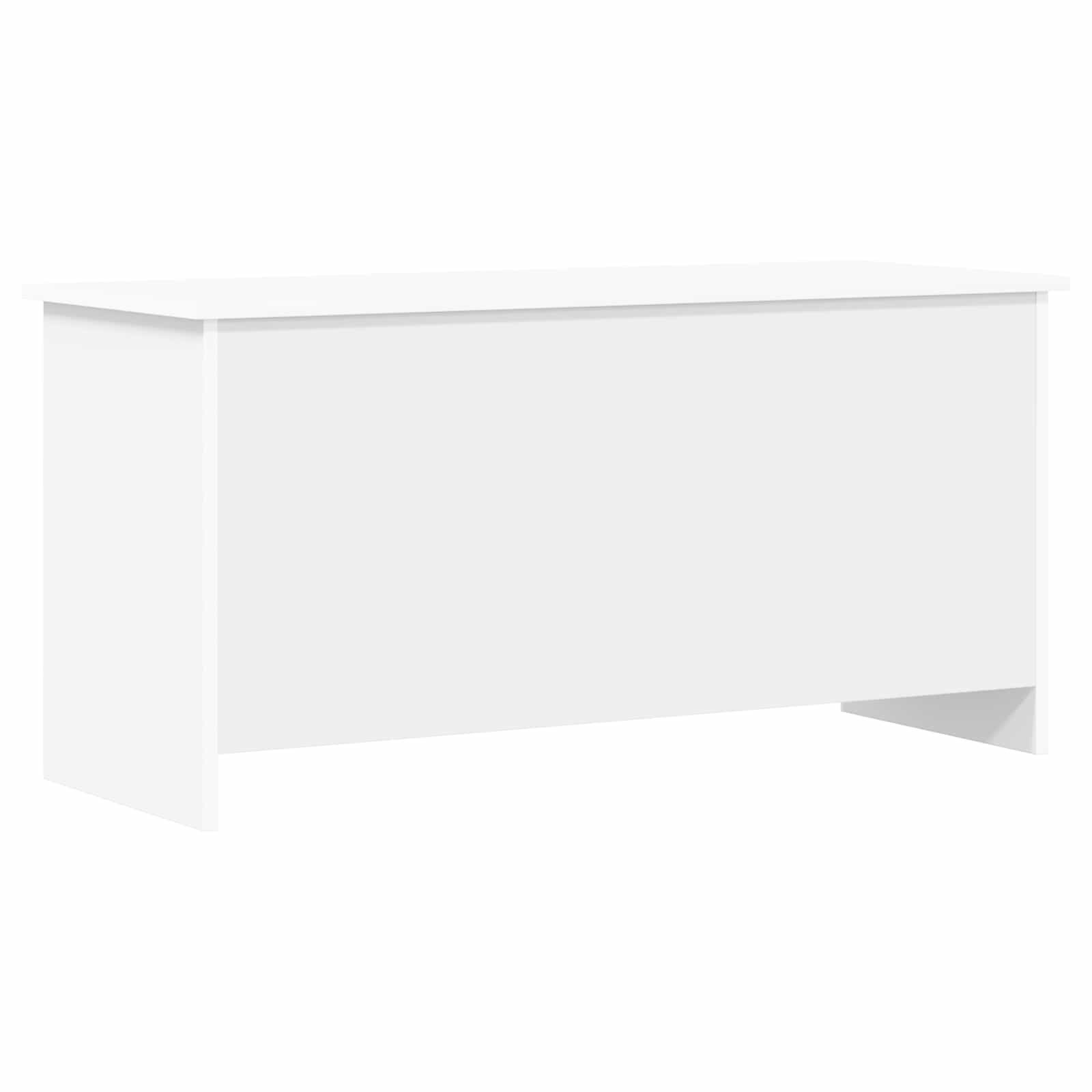 vidaXL Aufbewahrungsbox Aufbewahrungstruhe Weiß 100 x 40 x 50 cm Holzwerkstoff (1 St), Aufbewahrungstruhe Weiß 100 x 40 x 50 cm Holzwerkstoff