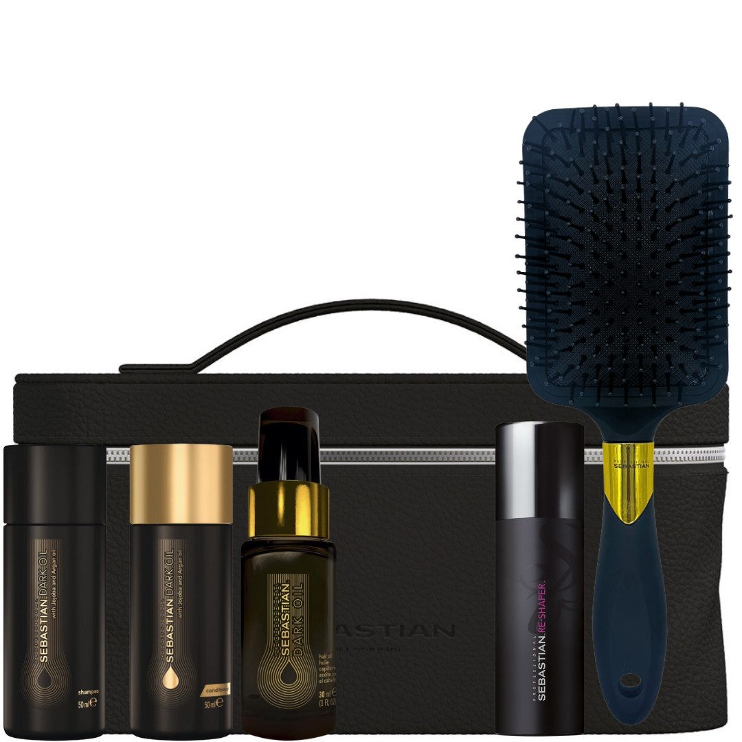 Sebastian Professional Haarpflege-Set Darkoil Travel XMAS Edition, 6-tlg.