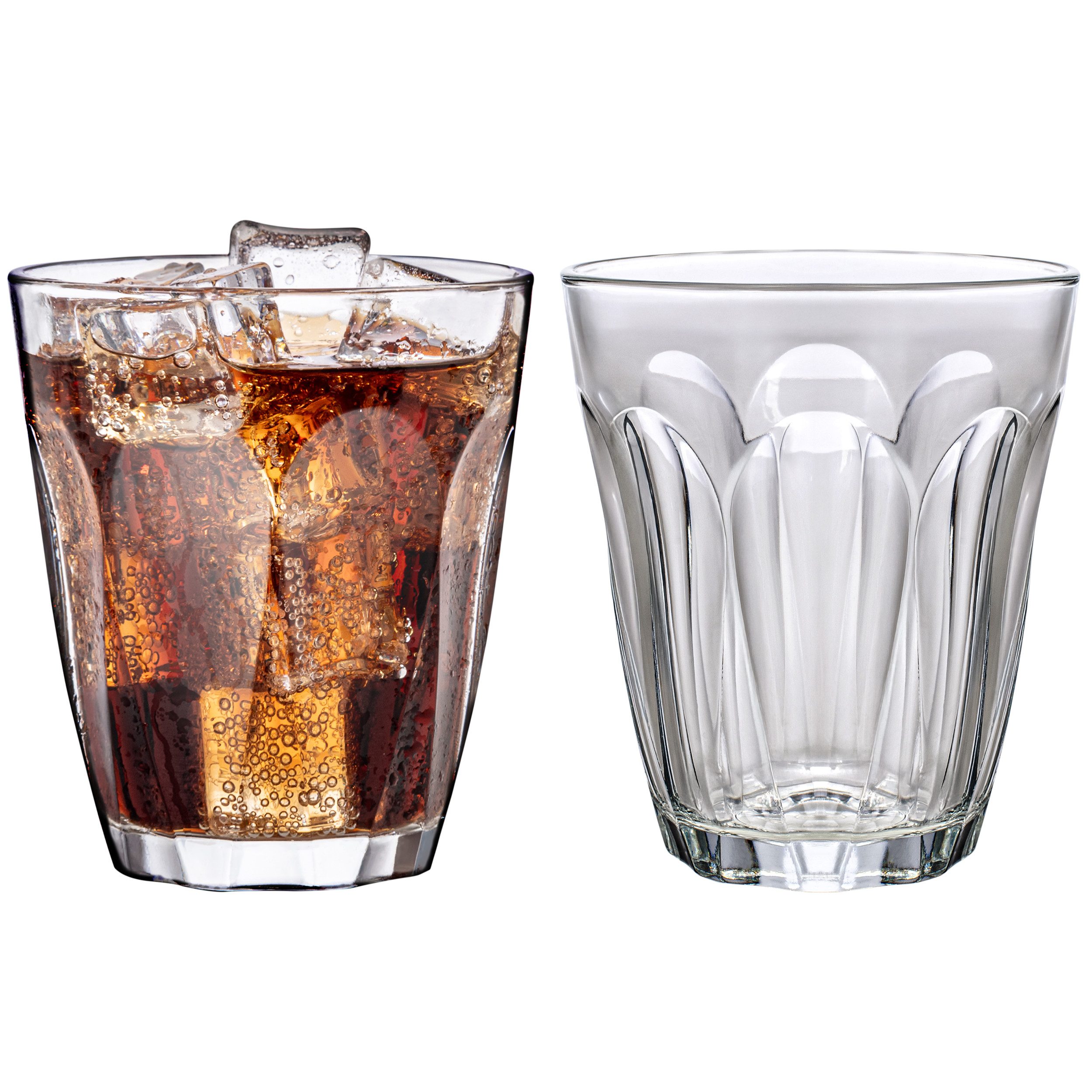 KONZEPT Gläser-Set Wassergläser Stapelbar 200 ml, Trinkgläser, Set 12tlg, Trinkgläser ideal für Wasser, Saft, Coctails, Milch, Kaffee