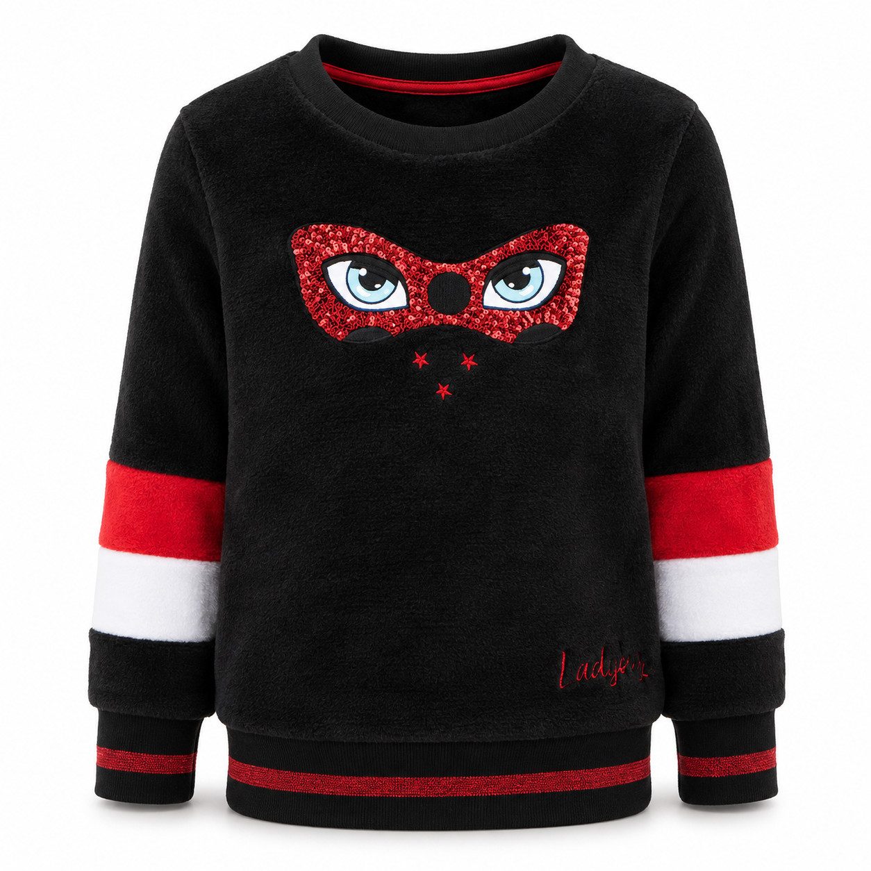 Miraculous - Ladybug Sweater Miraculous Ladybug Kinder Fleece Pullover Sweater Rot Schwarz Gr.104