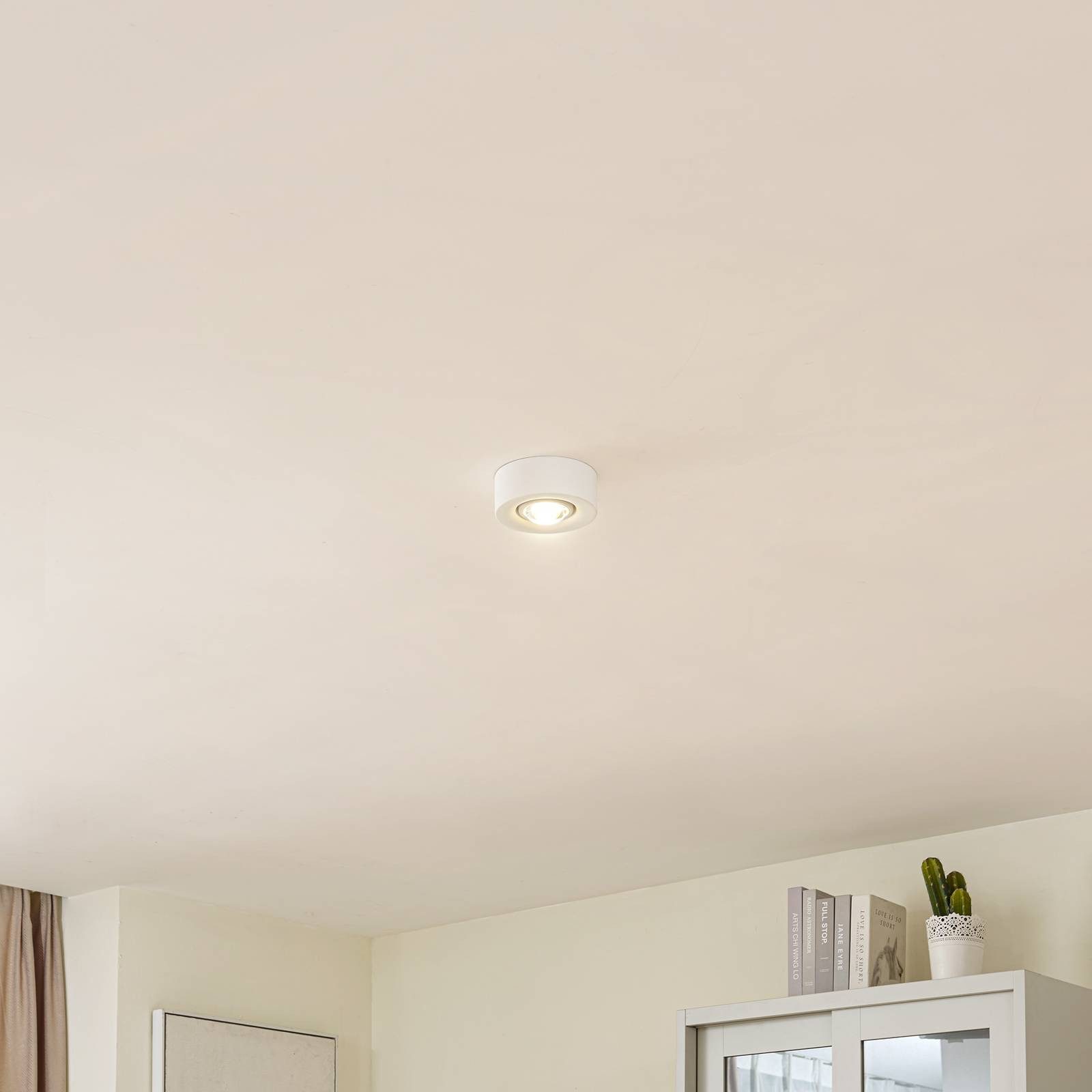 Lindby Deckenleuchten Levia, Gips Weiß IP20, 1 x 11 W LED