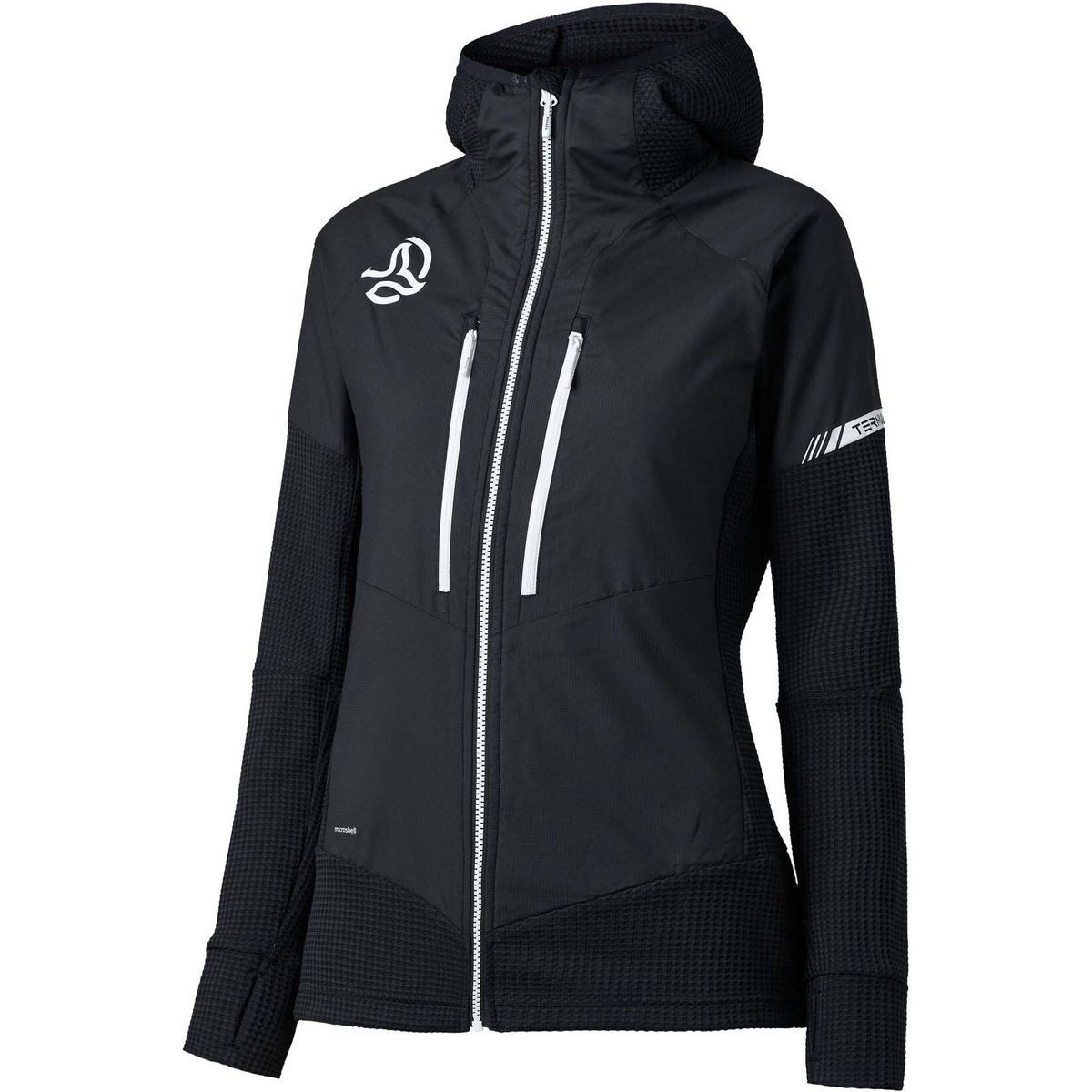 TERNUA Skijacke Agile Hybrid Jacket W Winddichte Damenjacke aus nachhaltigen Materialien für intensive