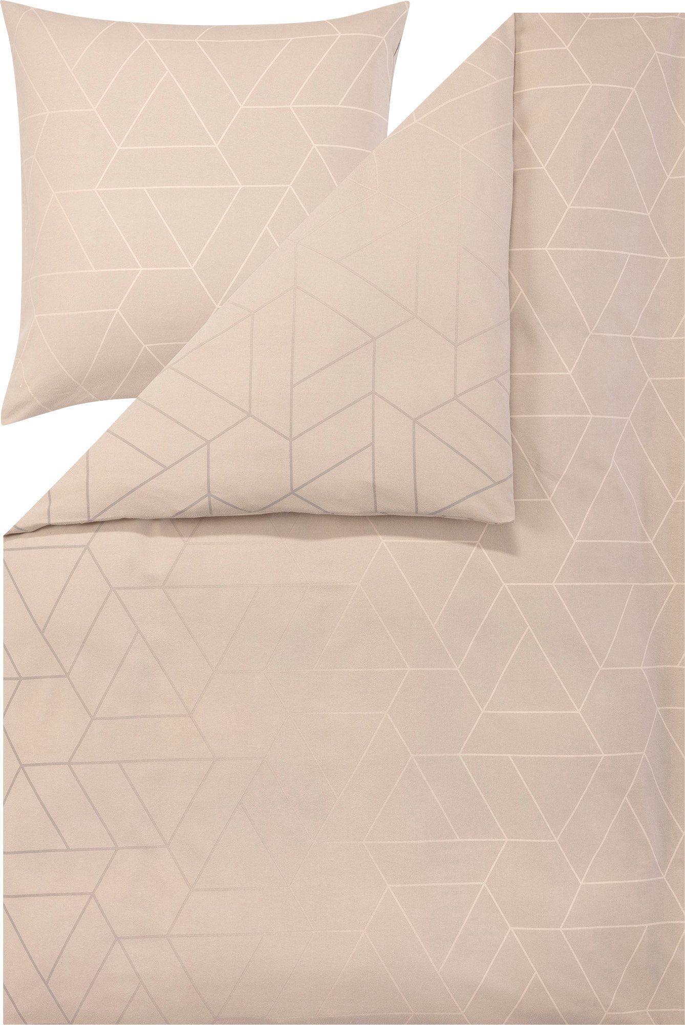 Estella Bettwäsche Bettwäsche "Andriano", Biber, Grafik günstig online kaufen