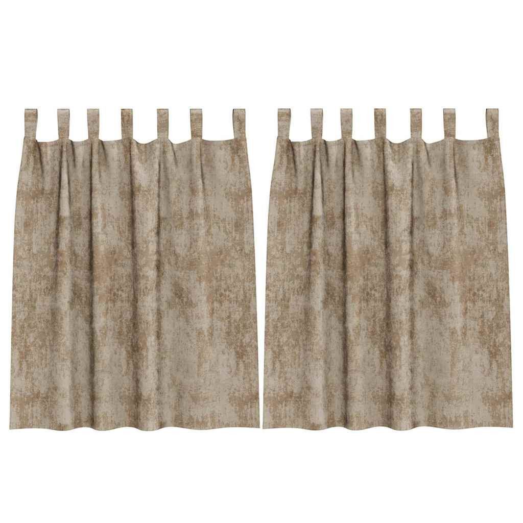 vidaXL Vorhang Samtvorhänge 2 Stk. Champagner 140 x 140 cm Samt (2 St), Samt