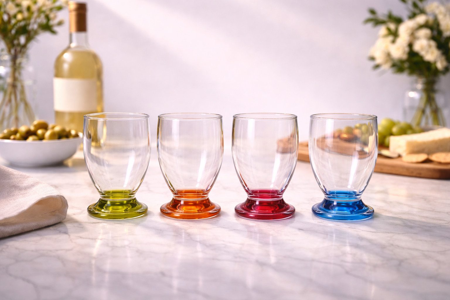 Mach1 Gläser-Set Acrylgläser 4er Set robuste Trinkgläser für Garten, Camping