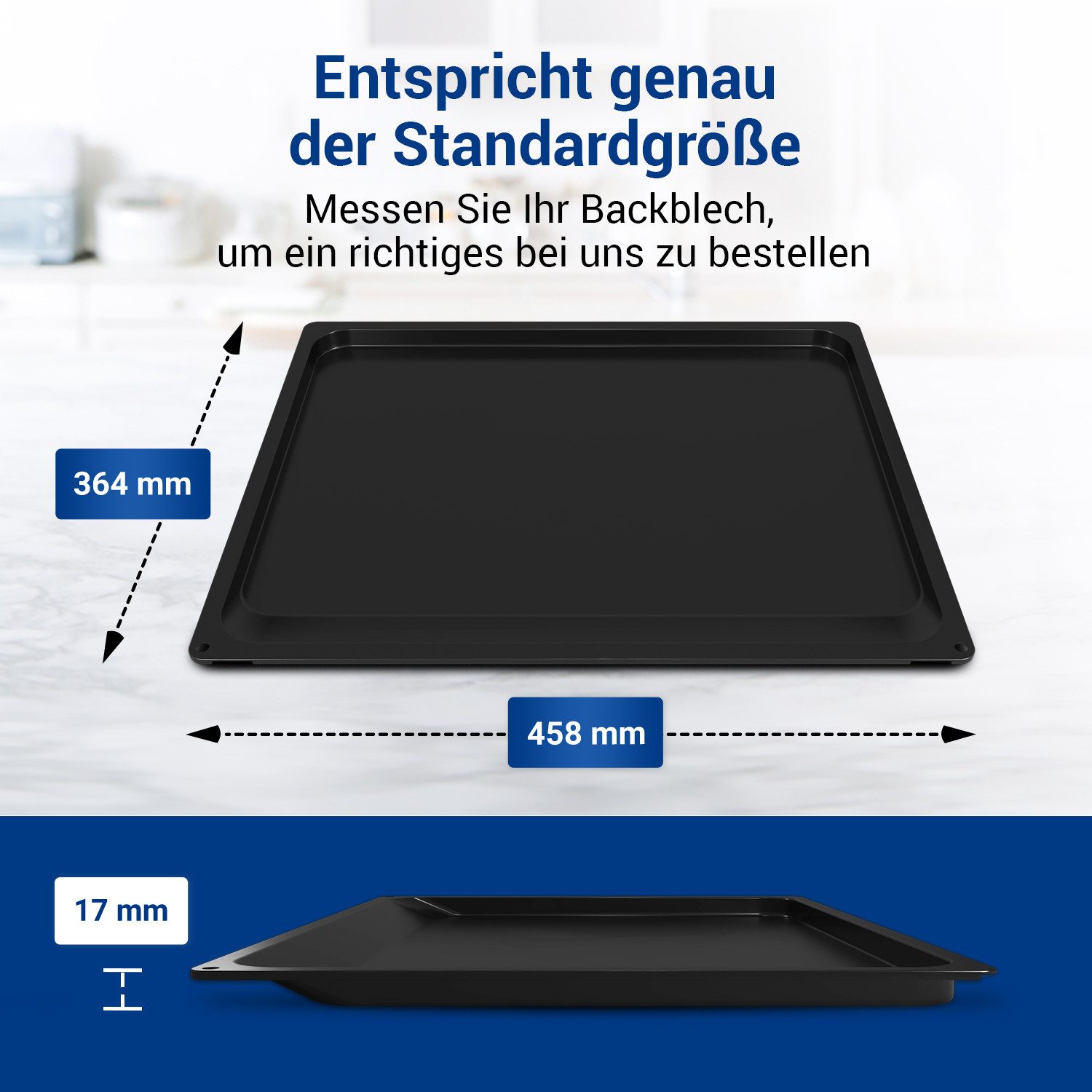 GORENJE Backblech 872877 Fettpfanne, Metall, 458 x 364 x 17mm emailliert für Backofen Herd