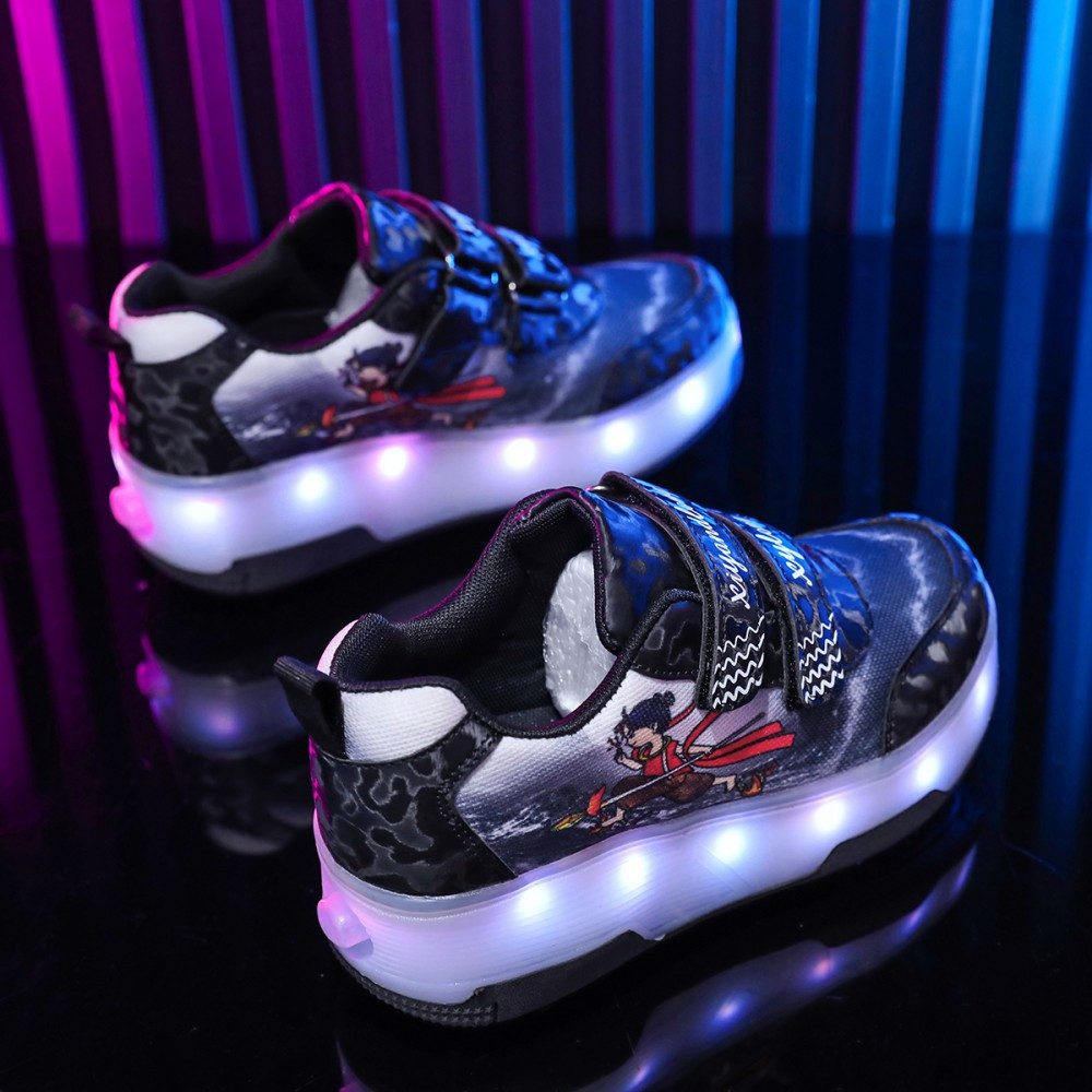 HUSK'SWARE Rollschuhe, (Vielseitige Anpassungsmöglichkeiten, strapazierfähig und langlebig, Komfortabel und atmungsaktiv, Coole LED-Beleuchtung), Rutschfeste und strapazierfähige Sohle