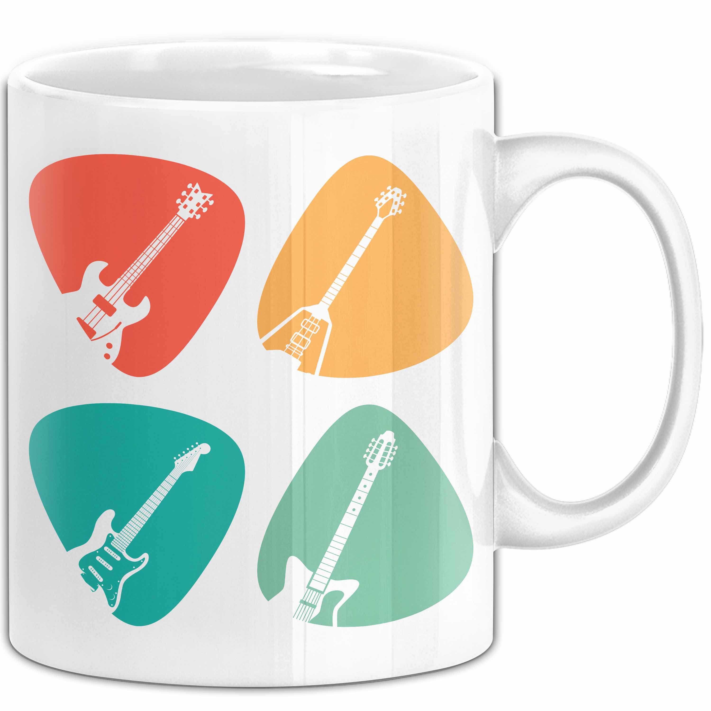 Trendation Tasse Gitarren Tasse-Geschenk für Gitarristen Retro Vintage Geschenkidee Git