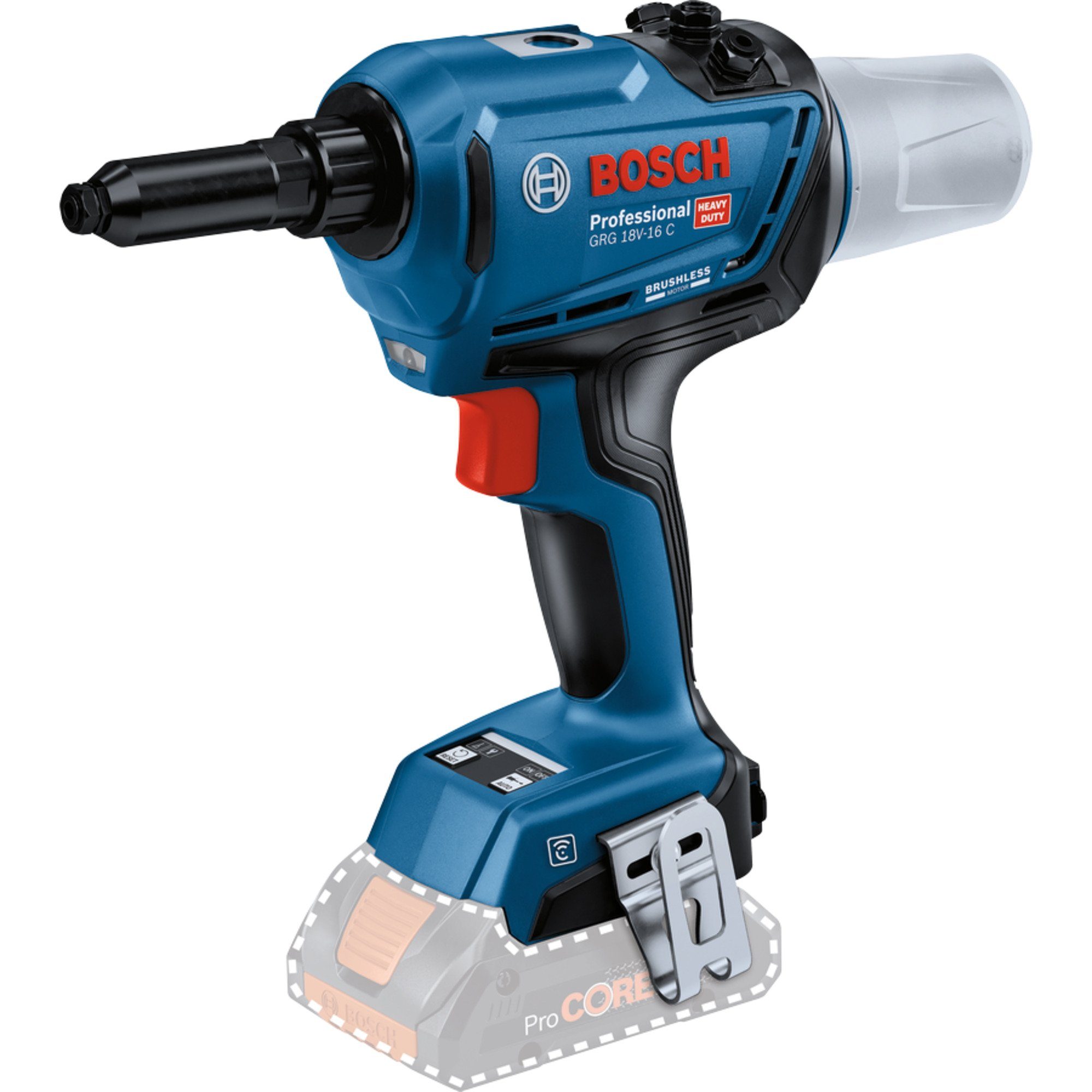 Bosch Professional Druckluft-Nagler Bosch Professional Akku-Nietpistole GRG 18V-16 C
