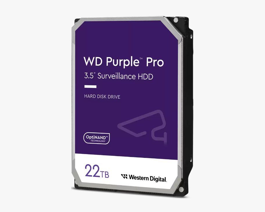 Western Digital »WD Purple Pro« interne HDD-Festplatte (22TB) 3,5" 265 MB/S  Lesegeschwindigkeit, 512 MB/S Schreibgeschwindigkeit