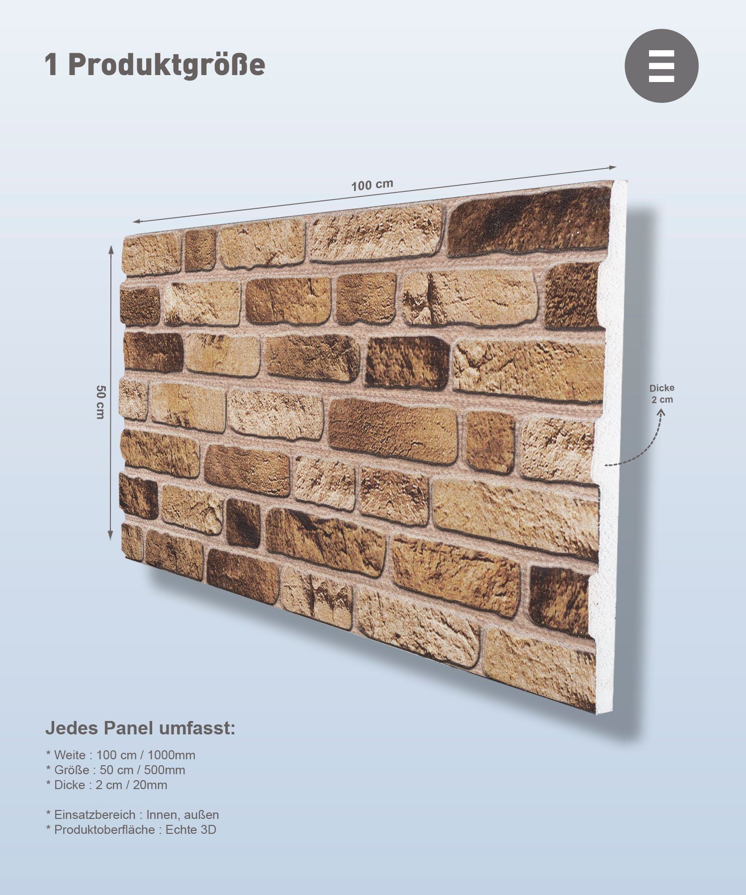 Zofix 3D Wandpaneel Wandpaneel »Wandverkleidung, Verblendsteine, günstig online kaufen