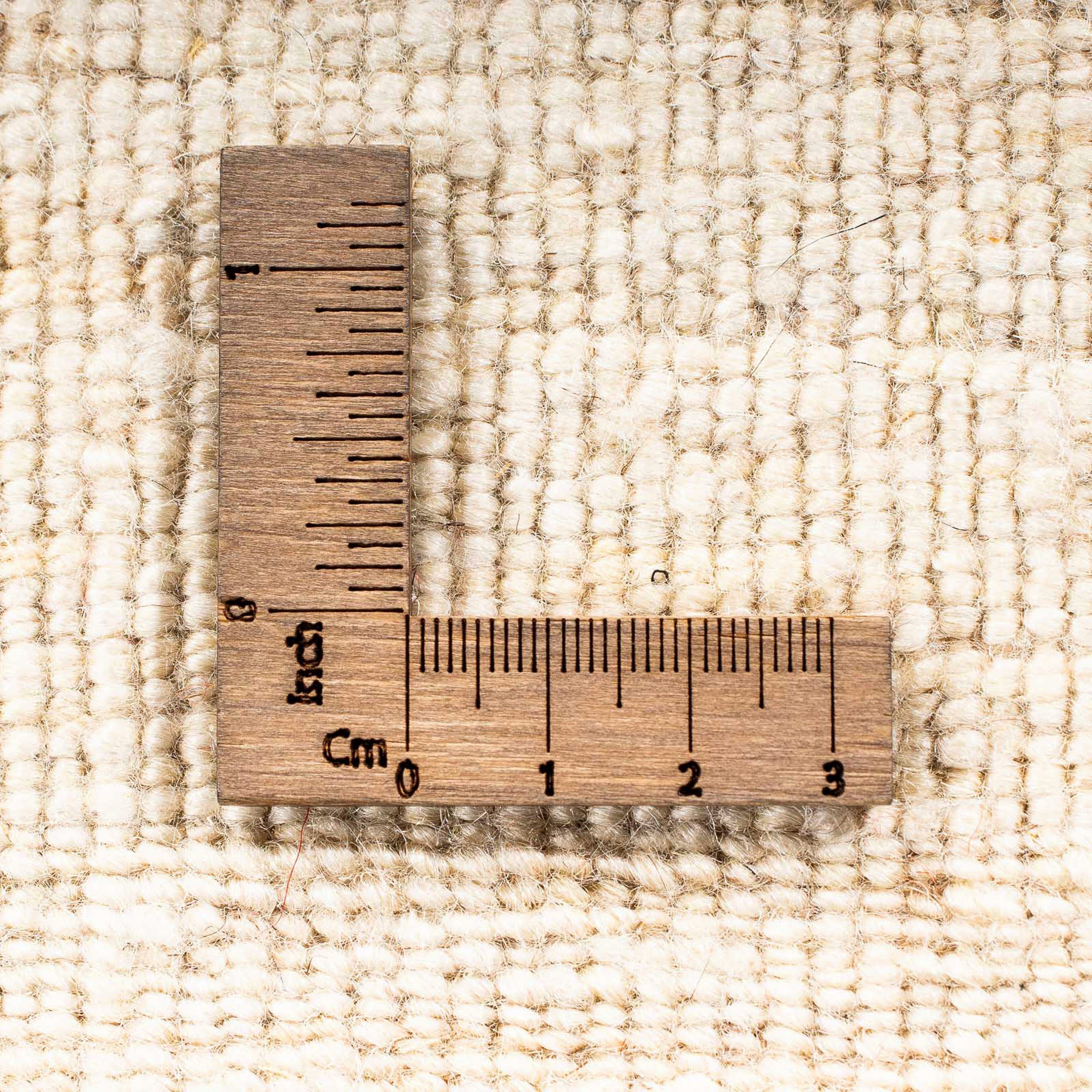 Wollteppich Gabbeh Loribaft beige, Höhe: cm Handgeknüpft, Einzelstück x mit - - Perser quadratisch quadratisch, Zertifikat 12 morgenland, - mm, 40 45 Wohnzimmer