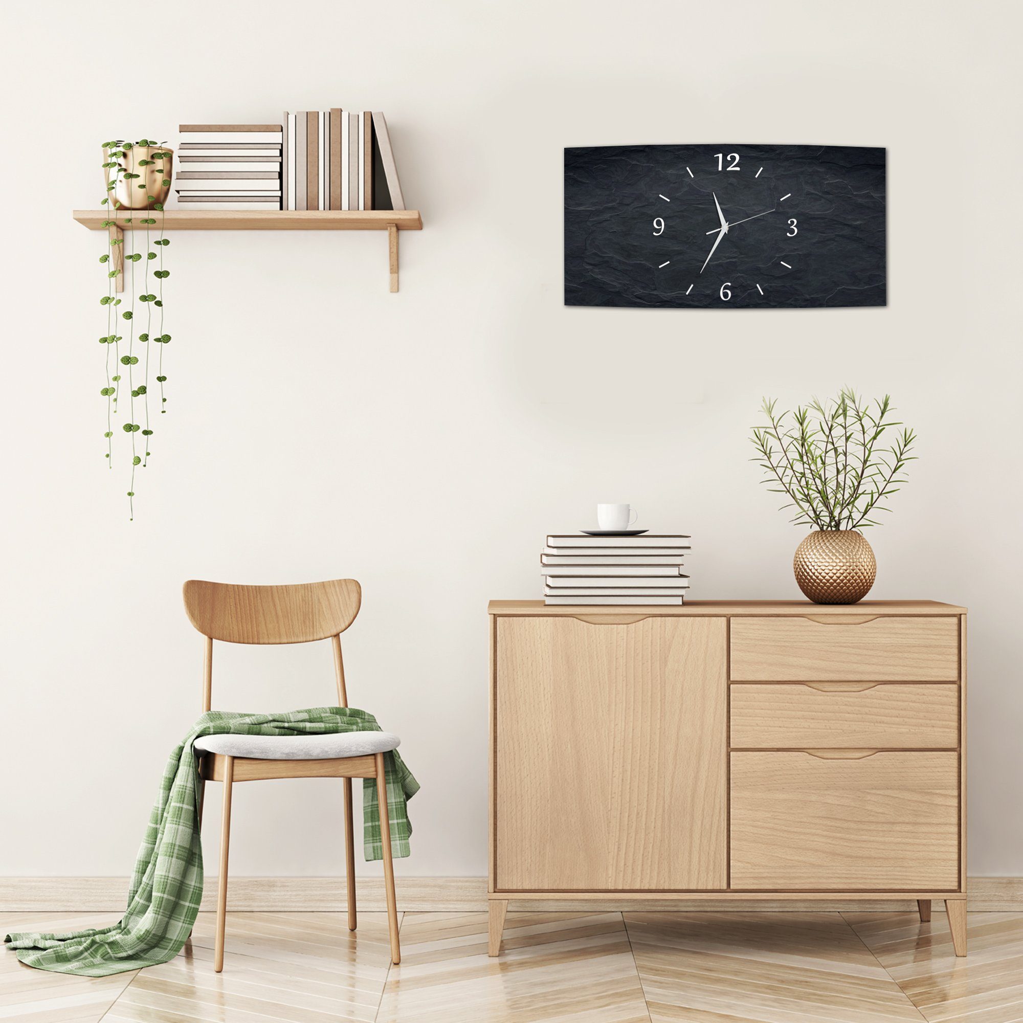 Bilder-Manufaktur Wanduhr BM-9645-1 (BM, Funkuhr oder Quarzuhr, kein Ticken, lautlos, geräuschlos, gross)