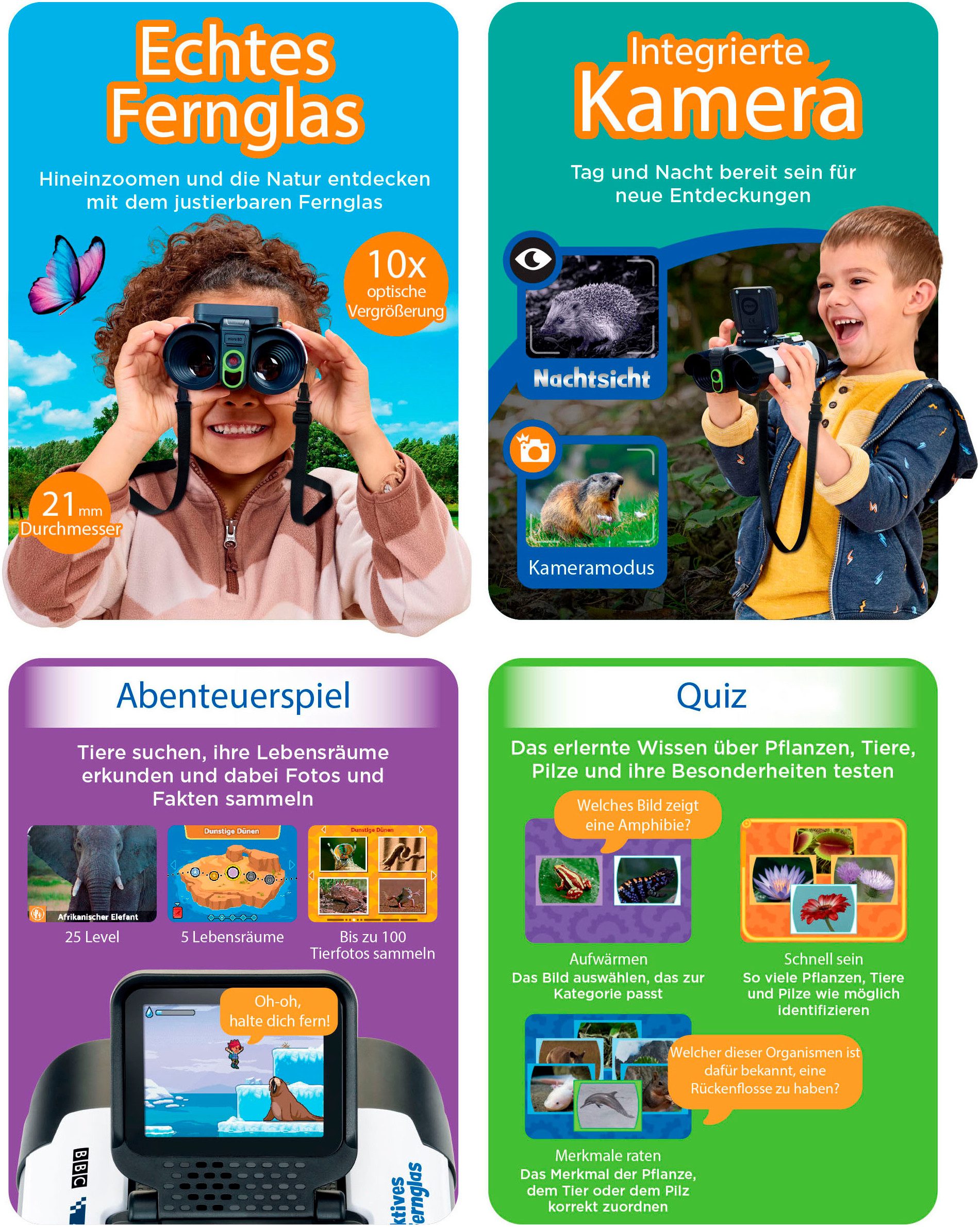 Vtech® Interaktives Video-Fernglas Kinderfernglas (mit integrierter günstig online kaufen