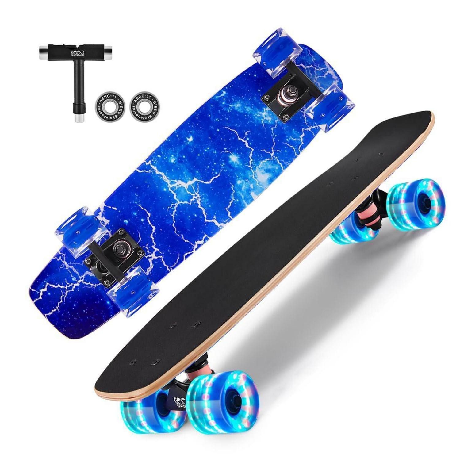 LuxusKollektion Skateboard Skateboard mit Blinkrädern X-Lighting (1-St)