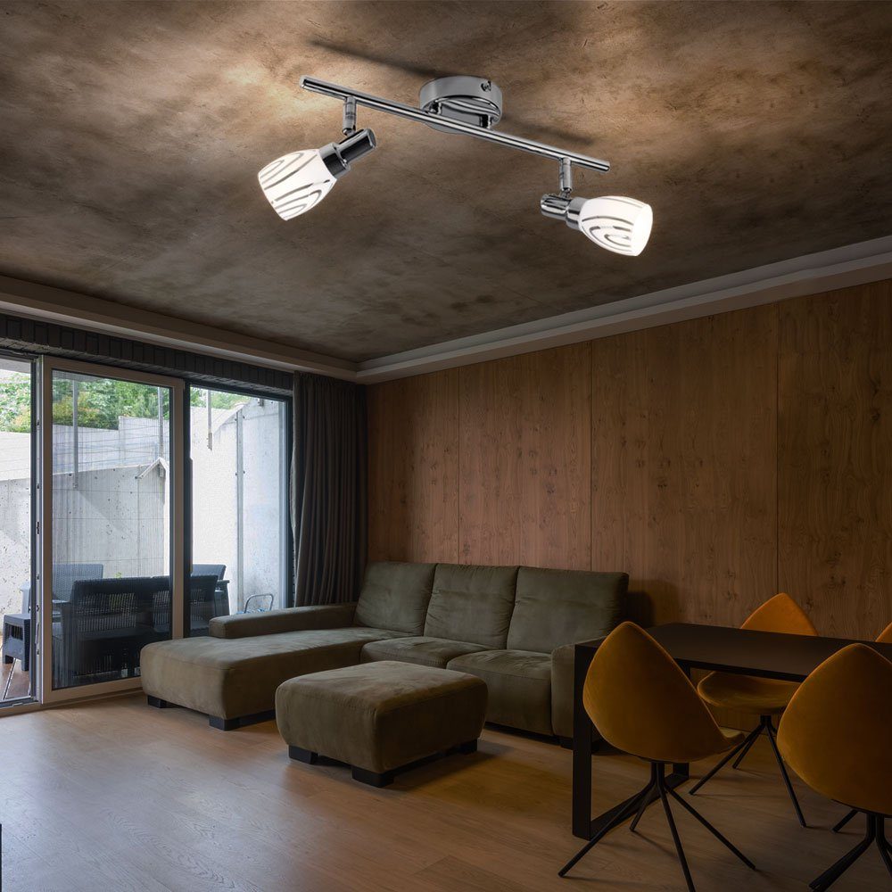 LED Deckenleuchte Globo Leuchtmittel Flammig Deckenleuchte, 2 Wohnzimmerleuchte nicht Deckenstrahler inklusive, schwenkbar