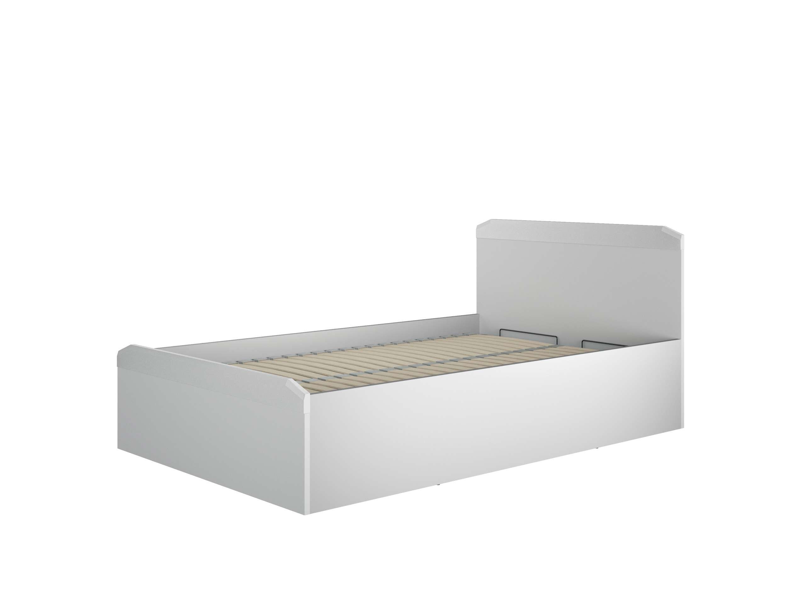 Modern Liegekomfort, aus (Kinderbett, Jugendbett Triss Design 120x200 Holzwerkstoff, Bett), Stylefy cm, Silbergrau