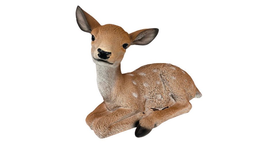 Figurendiscounter Gartenfigur Dekofigur Reh liegend 36 x 24 x 45 cm