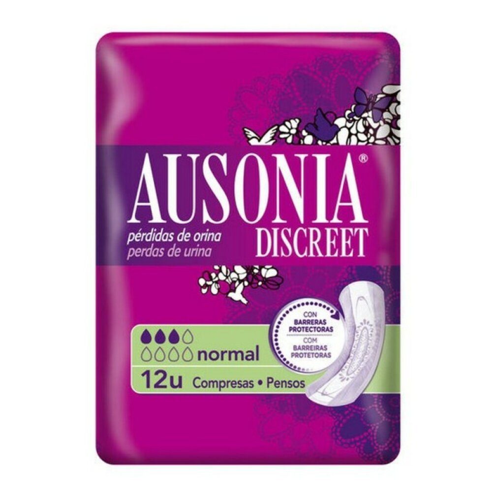 Ausonia Gesichtsreinigungstuch Discreet Inkontinenz Einlagen Normal 12 Einheiten