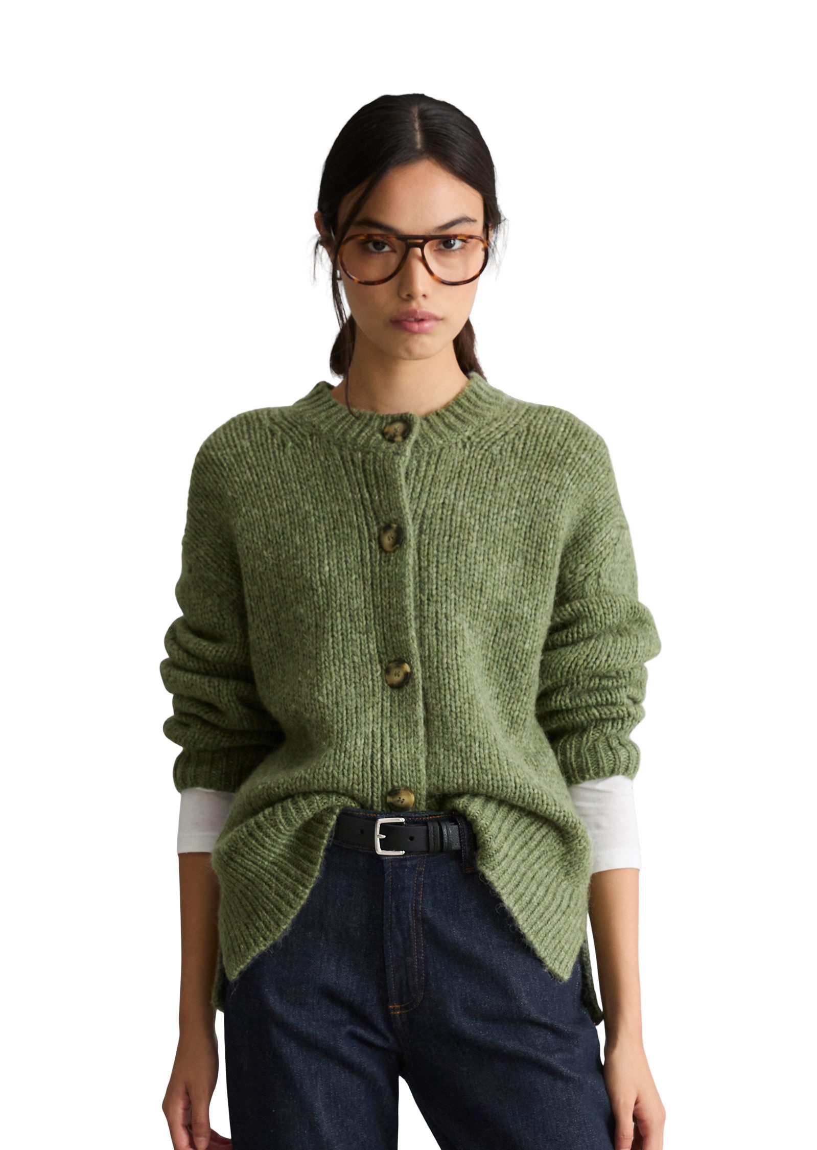 Marc O'Polo DENIM Cardigan aus kuscheligem Schurwolle-Alpaka-Mix