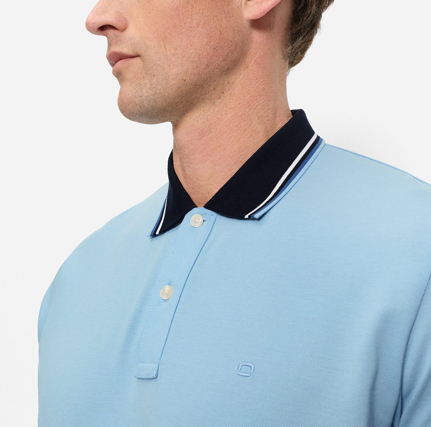 OLYMP Poloshirt Casual farbliche Kontrast-Details – Bild 3 von 5
