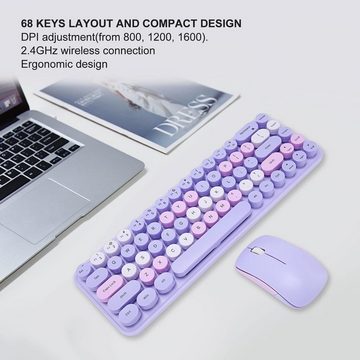 Dpofirs Ergonomisches Design, präzise Steuerung, und RGB-Individualisierung Tastatur- und Maus-Set, Gaming-Tastatur-Maus-Kombi für ungestörtes und optimales Spielerlebnis