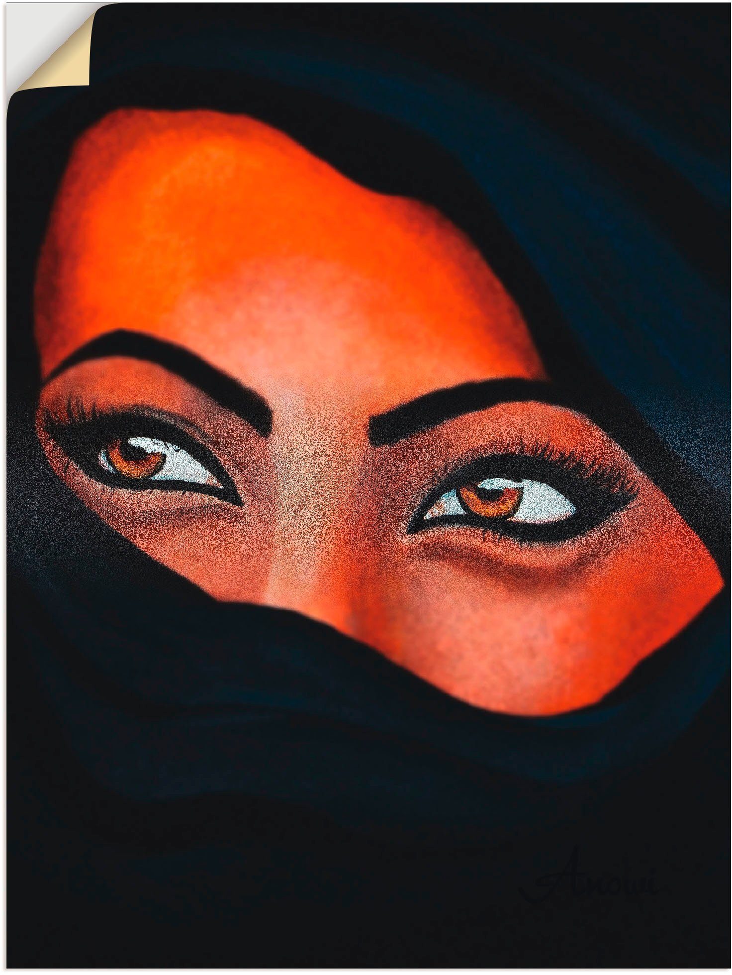 Artland Wandbild Tuareg - auf Größen Wandaufkleber Leinwandbild, St), als deiner in oder versch. Sand Frau Der Haut, Poster (1