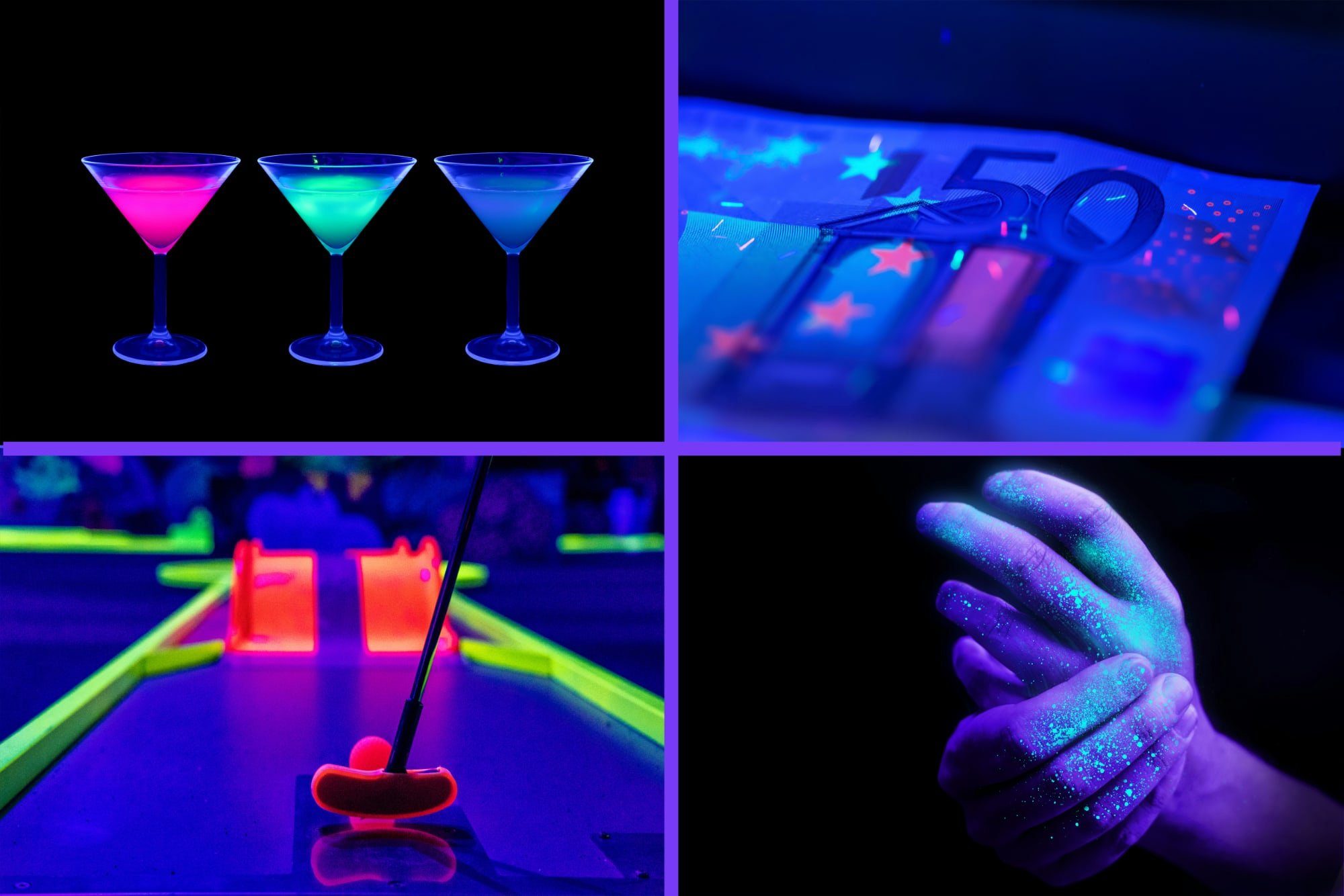 Showlite Discolicht UL-9 UV-Bar - LED Schwarzlichtleiste, LED fest integrie günstig online kaufen