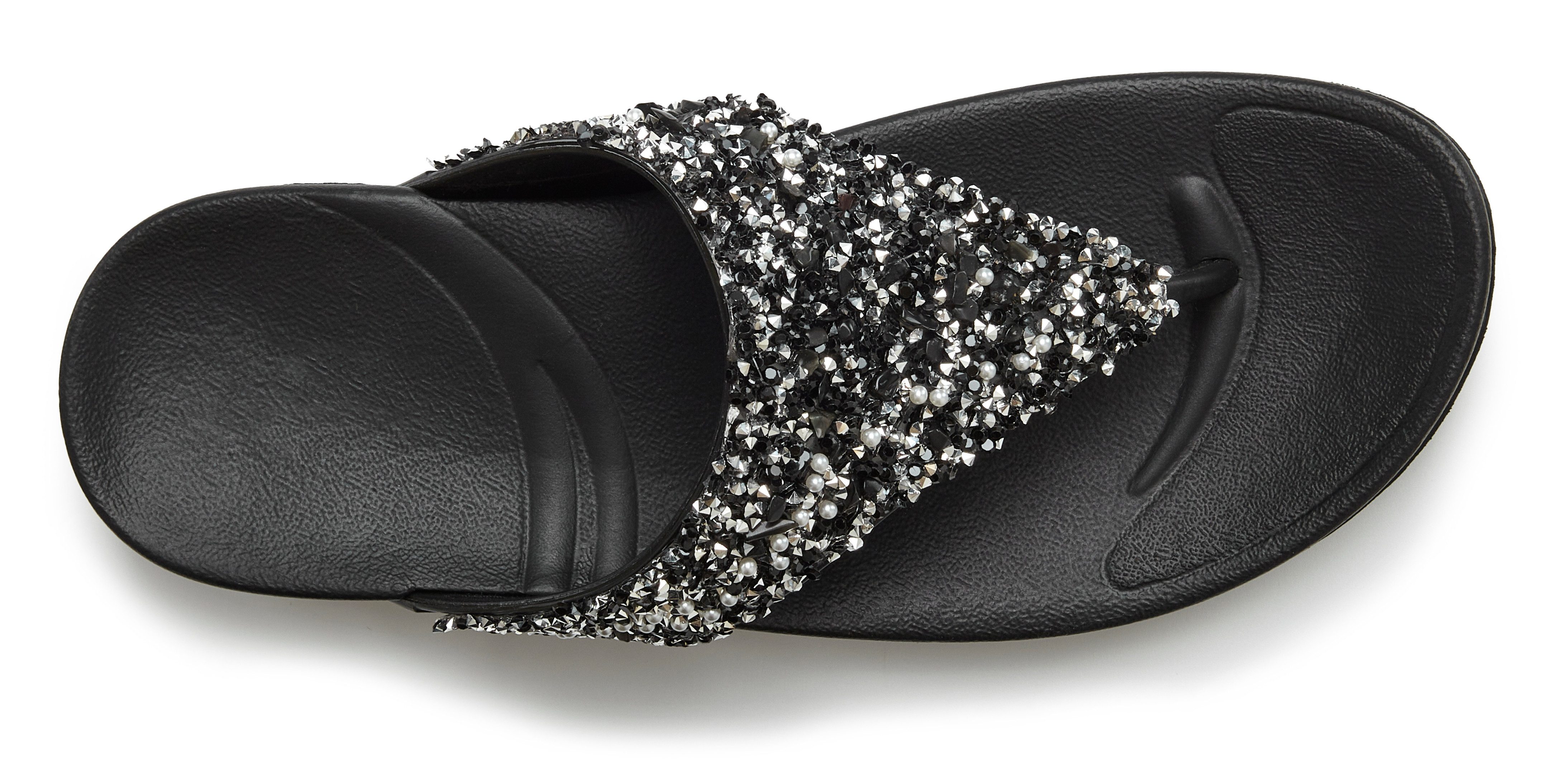 Vivance by Lascana Flip Flop, Badelatsche, Badeschuhe, Pantolette, Zehentrenner, Badezehentrenner NEU Sommerschuh mit modischem Glitzerdetail VEGAN – Bild 3 von 5