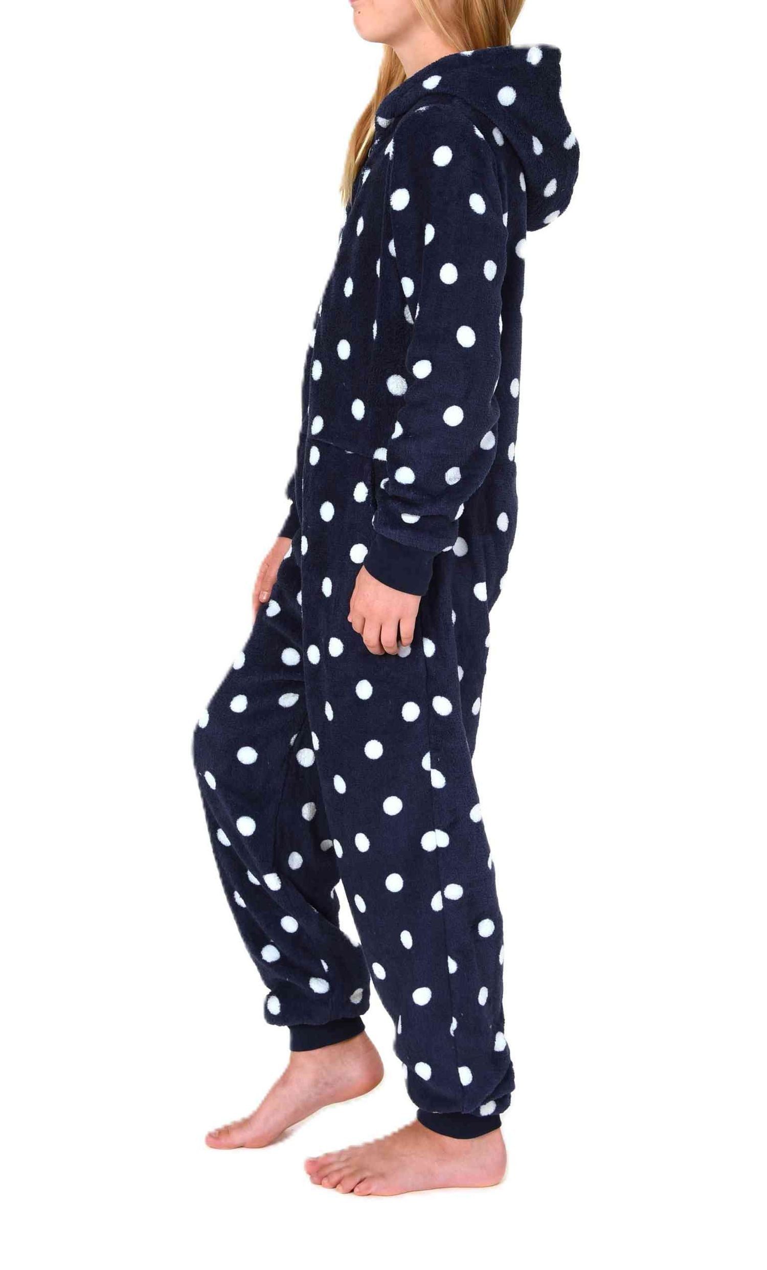 Normann Pyjama Normann Mädchen Jumpsuit Schlafanzug Overall aus Coralfleece – Bild 2 von 4