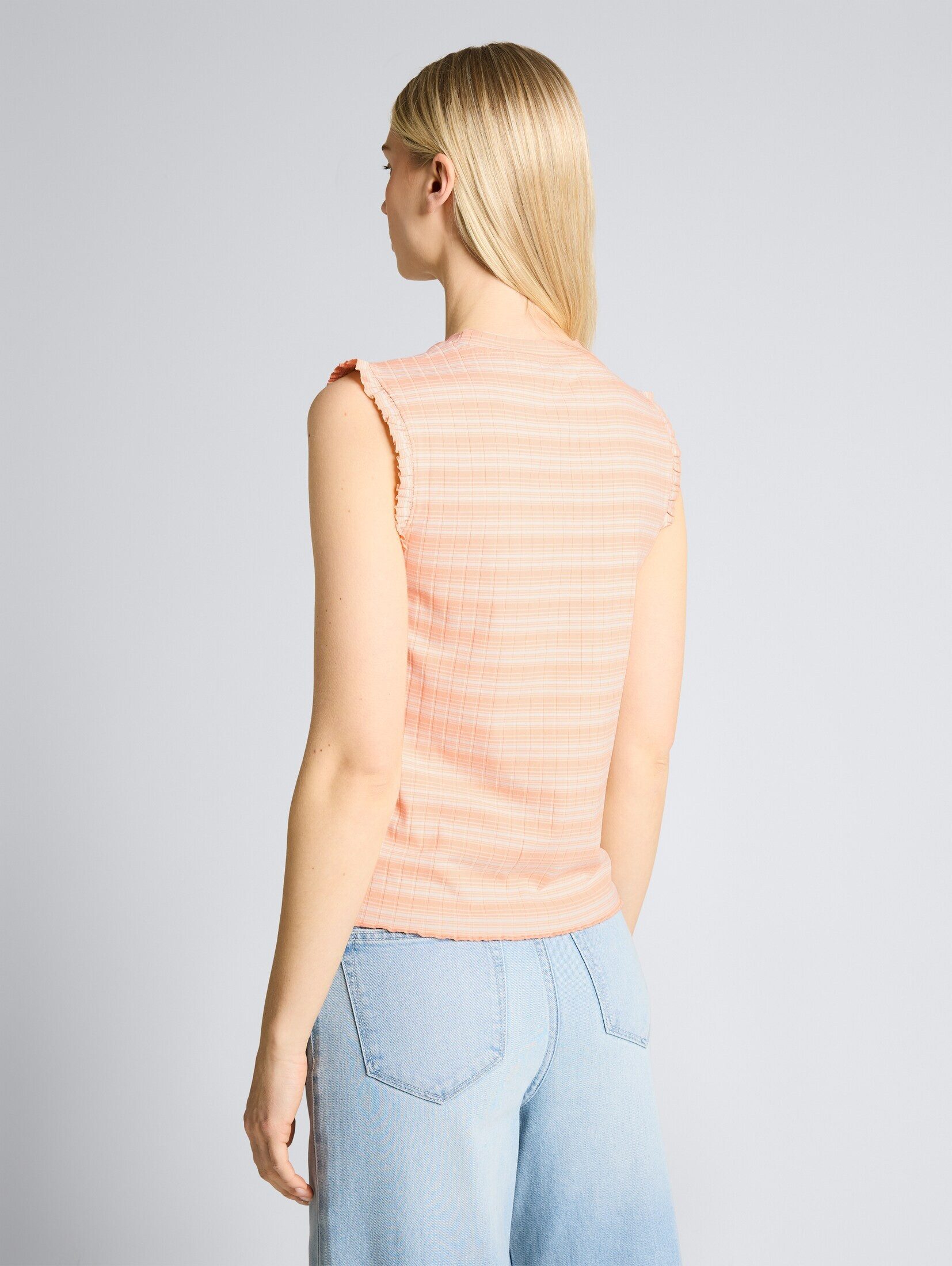 TOM TAILOR Denim Trägertop T-Shirt Top mit Streifenmuster