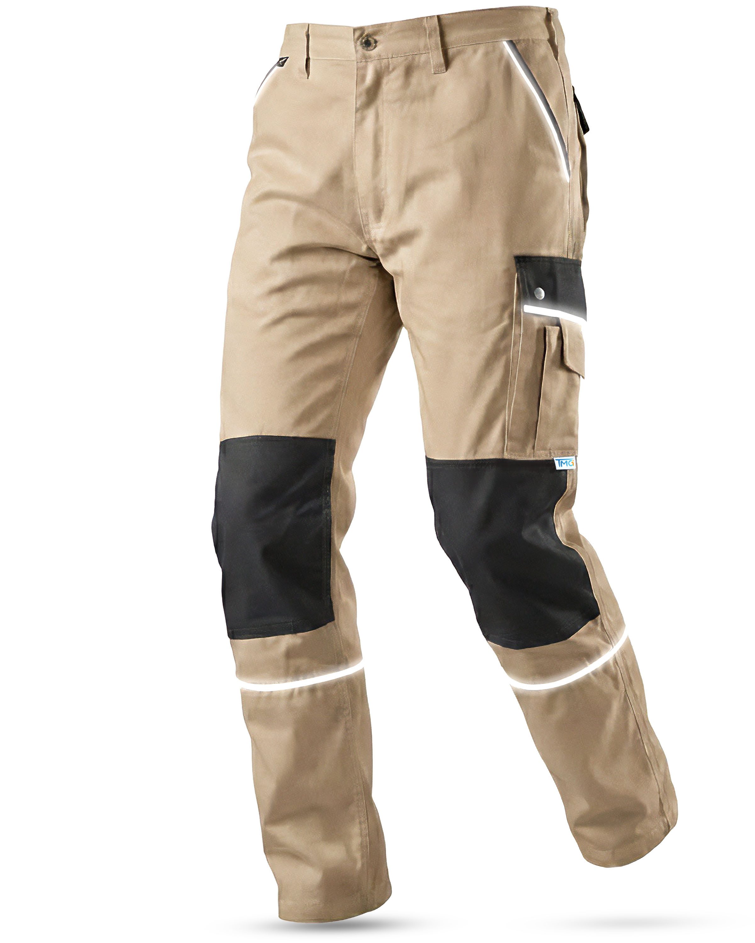 TMG International Arbeitshose Arbeitshose Bundhose Cargohose Style Arbeitshose Herren mit Kniepolstertaschen in Übergrößen erhältlich