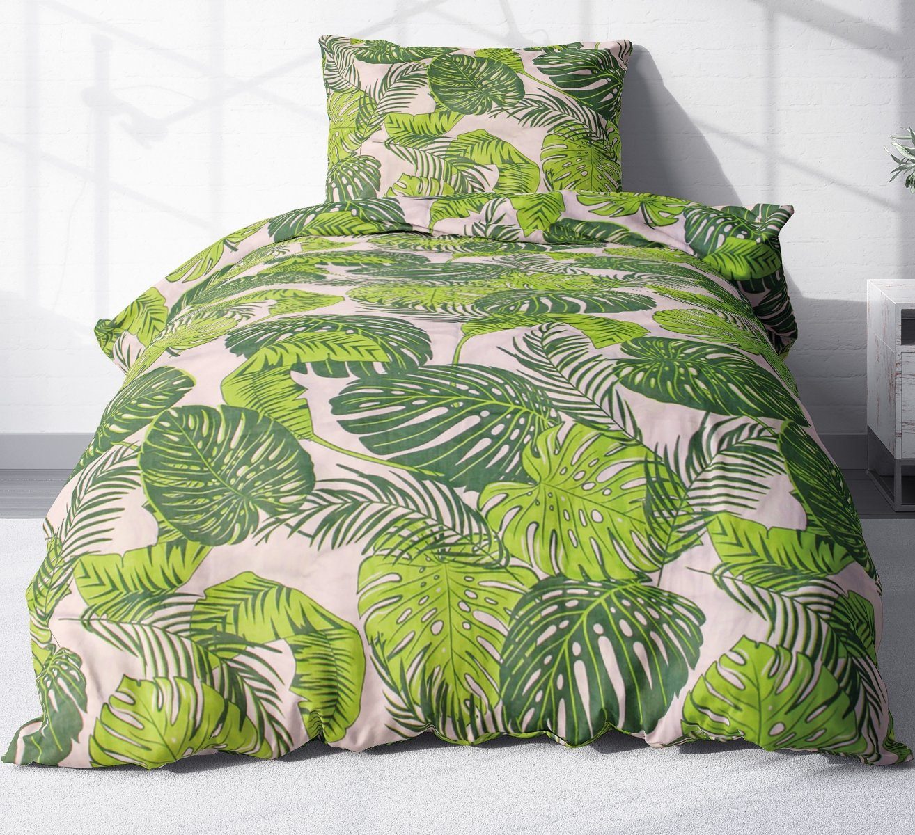 Heubergshop Bettwäsche, Renforcé, 2 teilig, 135x200cm + 80x80cm Tropische B günstig online kaufen