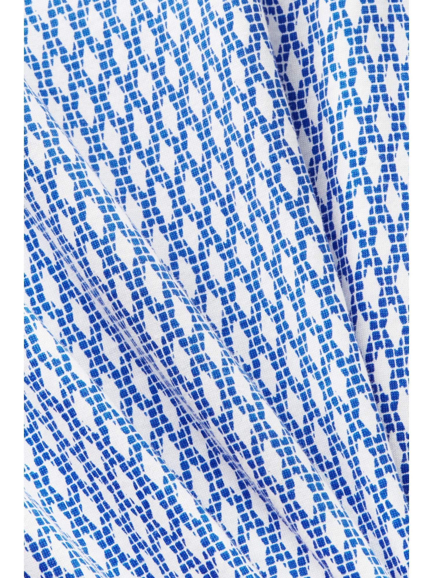 mit Print Longsleeve (1-tlg) Esprit Langarmshirt BRIGHT BLUE
