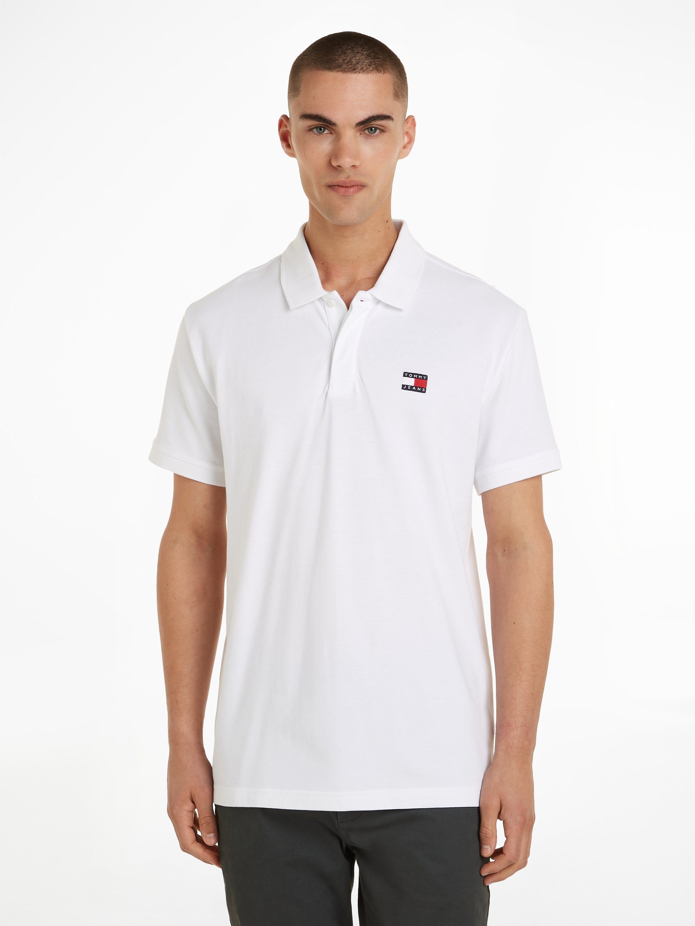 Tommy Jeans Poloshirt TJM REG BADGE POLO mit Polokragen White