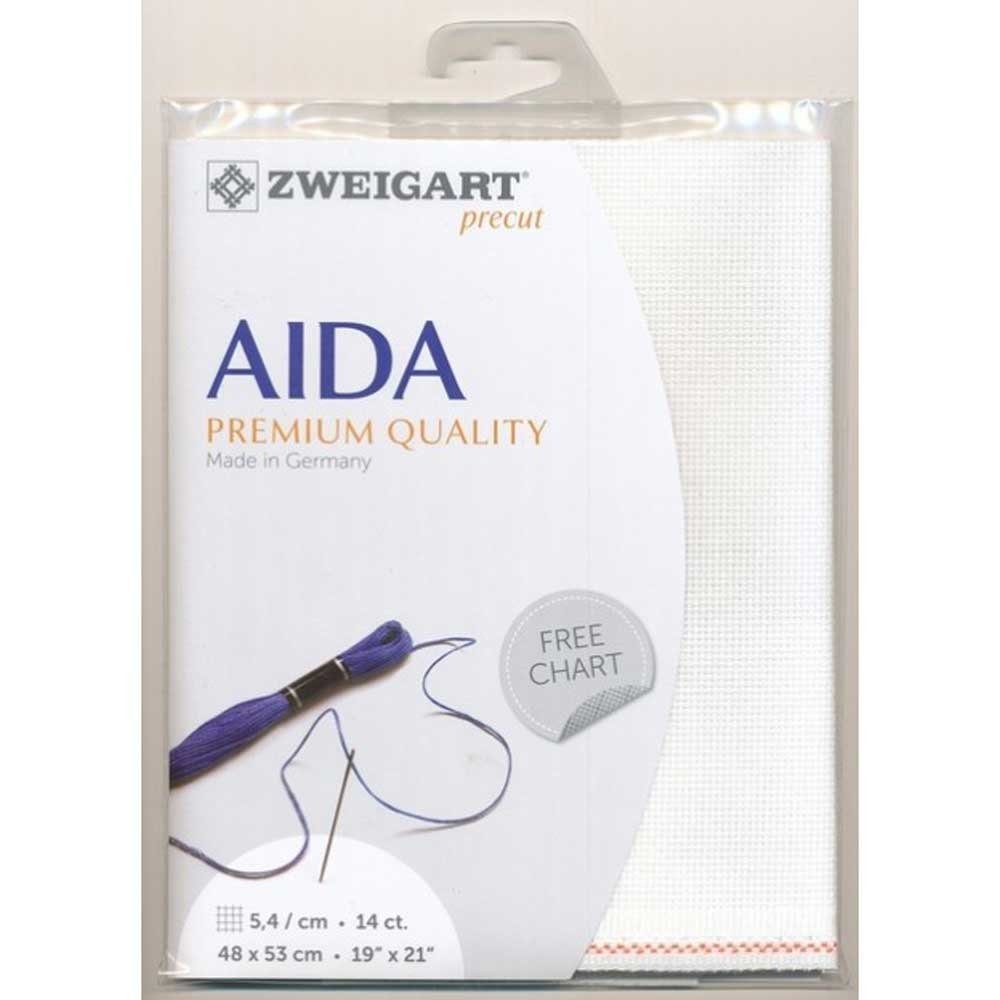 Zweigart Kreativset AIDA Zweigart Precute 14 ct. Stern-Aida 3706 Farbe 100 weiß, (embroidery kit by Marussia)